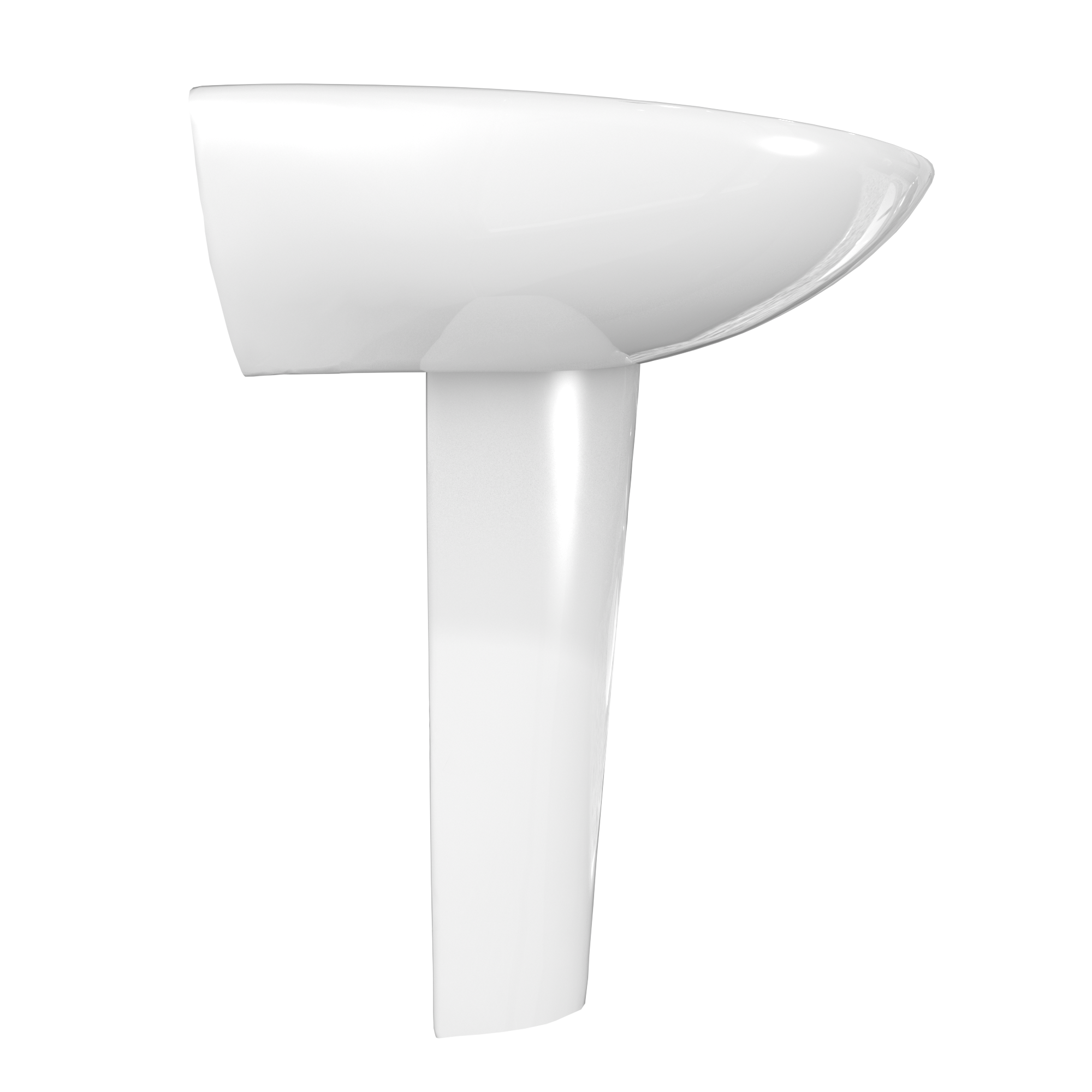 Alternate Image for TOTO Prominence Oval Basin Pedestal Bathroom Sink with CeFiONtect for Single Hole Faucets, Cotton White, Vitreous China, LPT242G#01