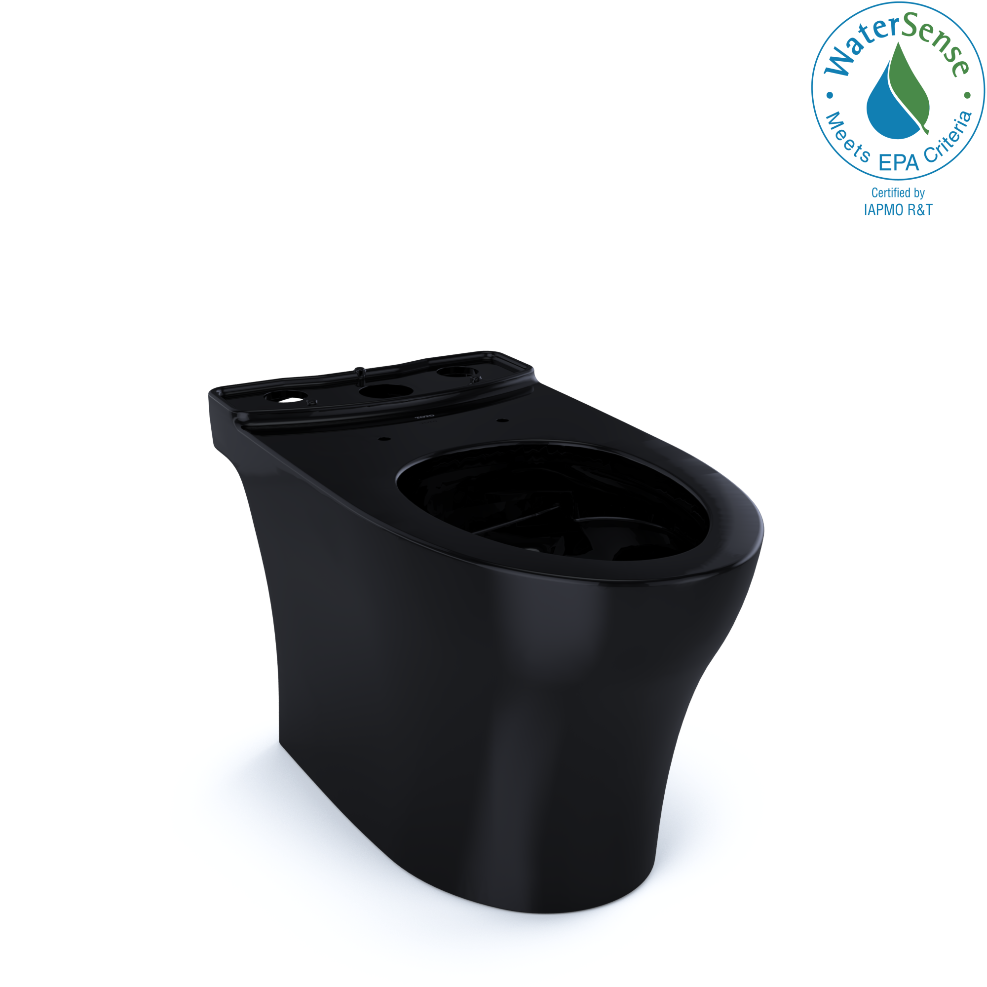 TOTO Aquia IV WASHLET+ Elongated Skirted Toilet Bowl, Ebony, Vitreous China, CT446CENT40#51
