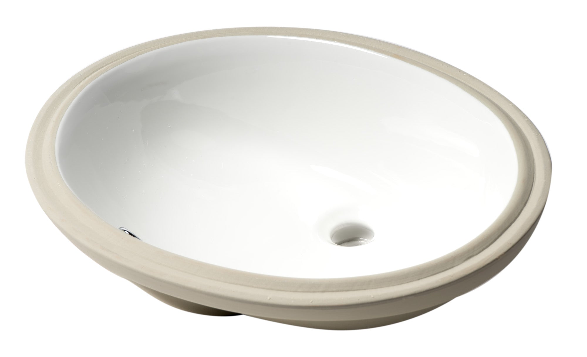 Alternative View of ALFI brand 22.5" x 16.75" Oval Under Mount Porcelain Bathroom Sink, White, No Faucet Hole, ABC602