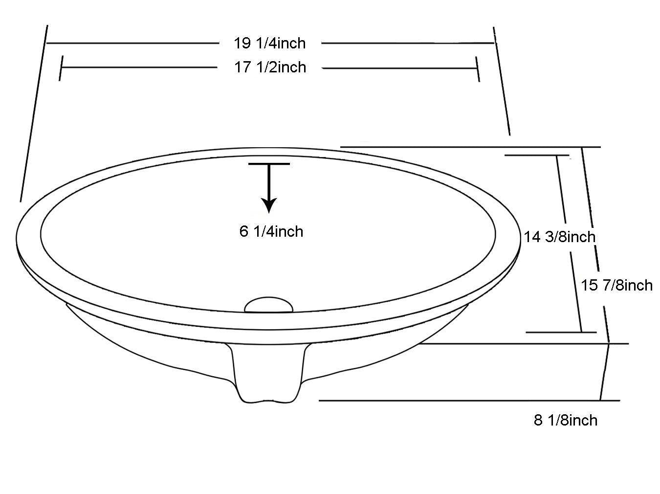 Dawn 19" Ceramic Undermount Bathroom Sink, White, Round, CUSN007A00 - The Sink Boutique