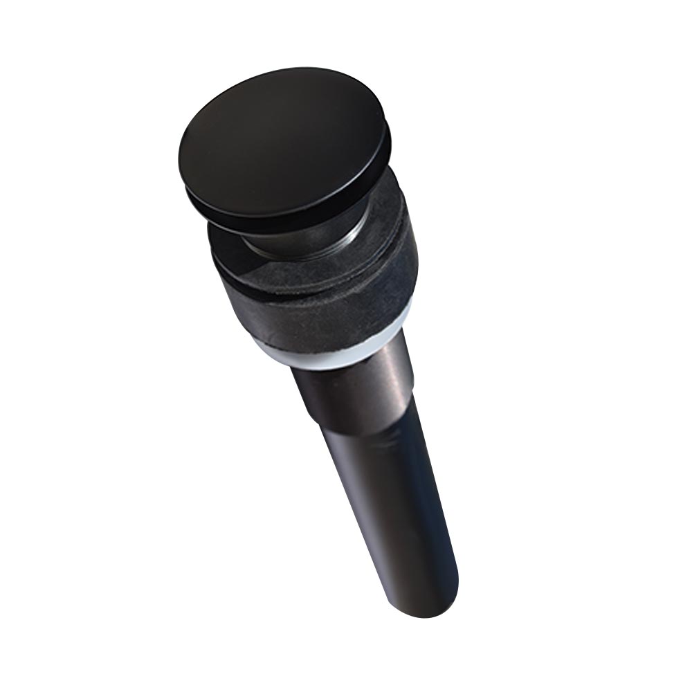Native Trails 1.5" Push to Seal Dome Drain in Matte Black, DR130-MB