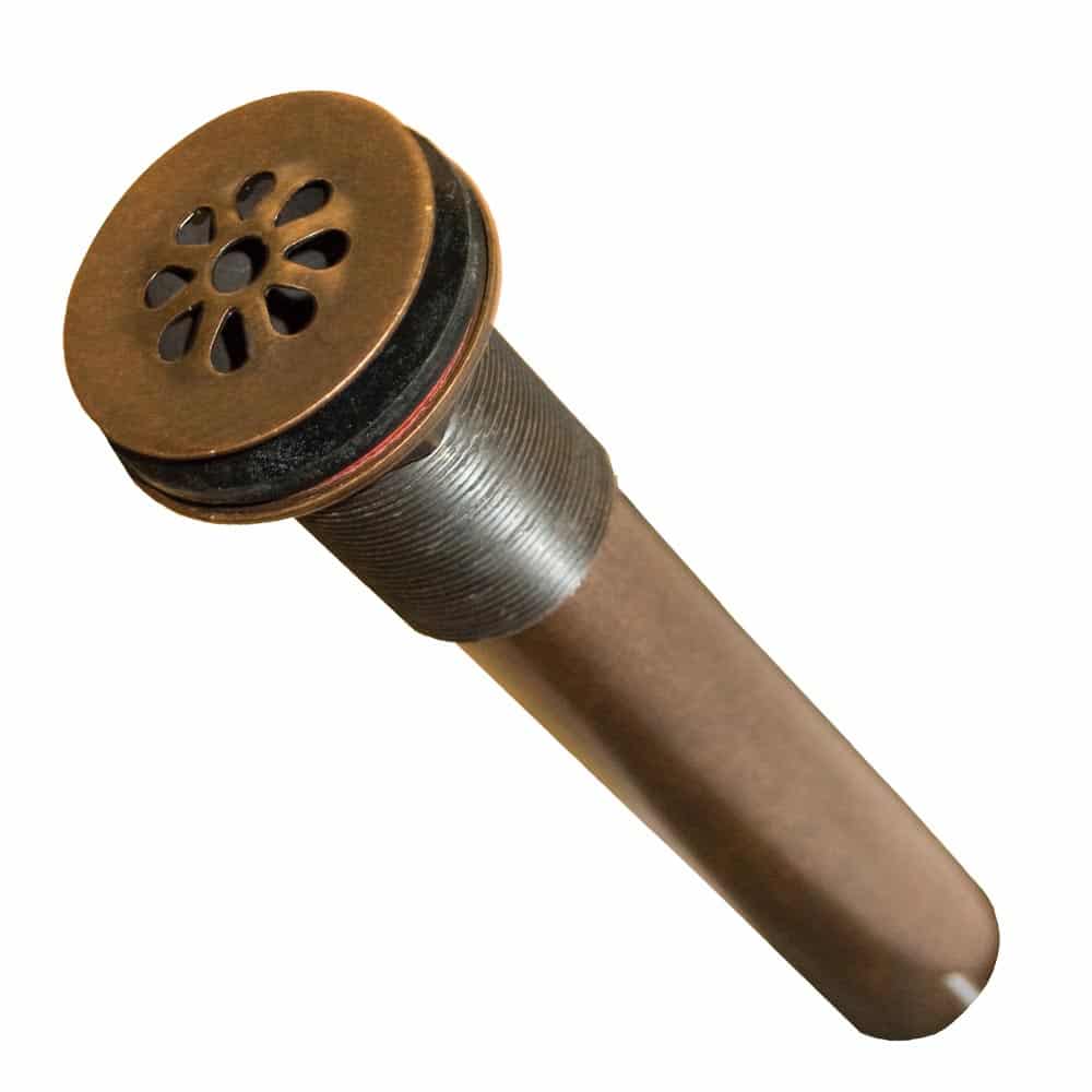 Native Trails 1.5" Teardrop Drain in Weathered Copper, DR150-WC
