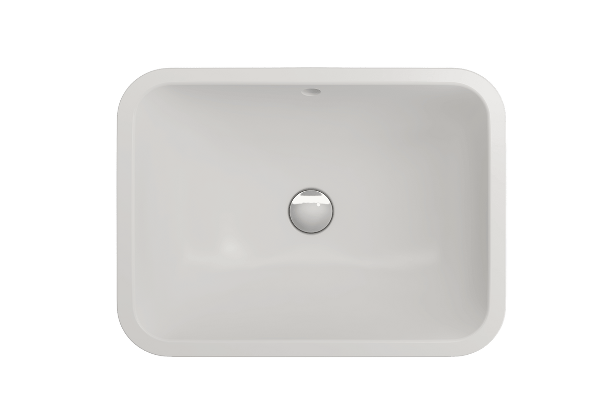 Alternate Image for BOCCHI Scala 22" Rectangle Undermount Fireclay Bathroom Sink, Matte White, 1006-002-0125
