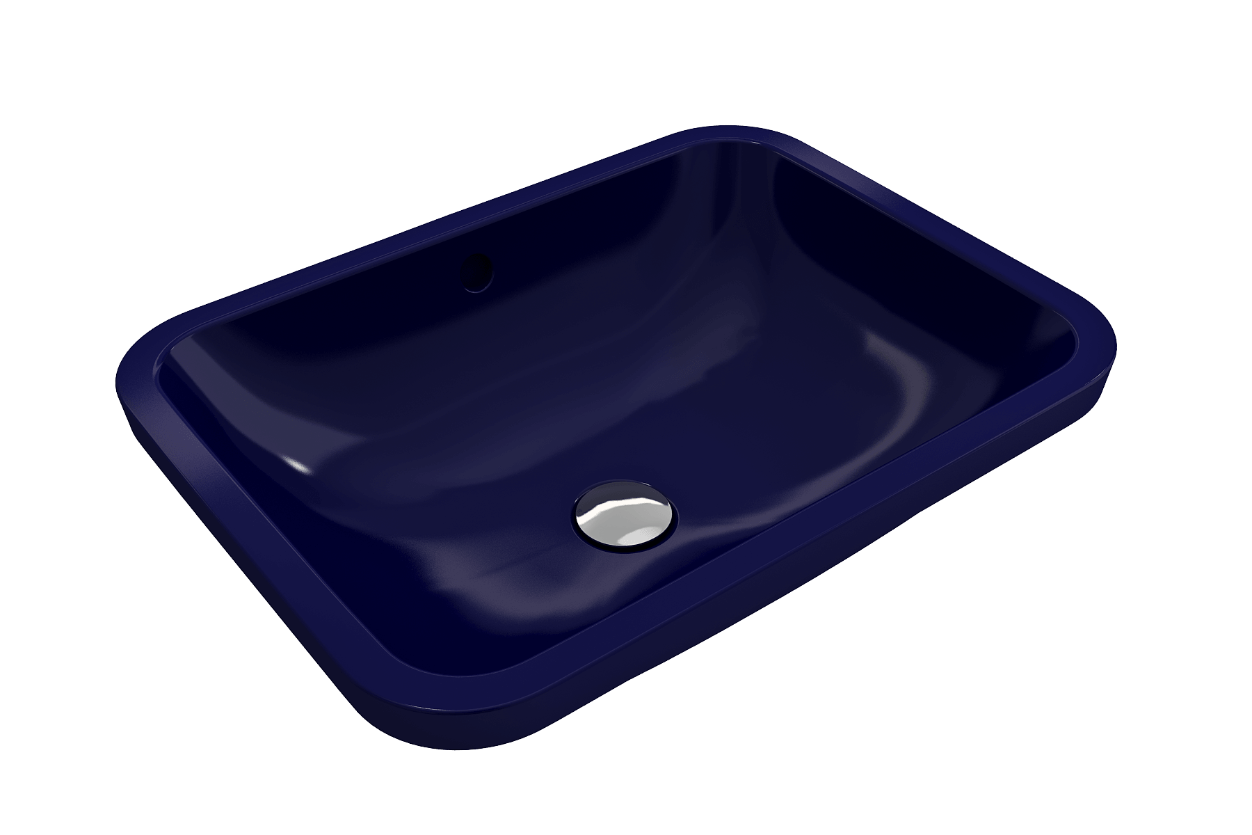 Alternate Image for BOCCHI Scala 22" Rectangle Undermount Fireclay Bathroom Sink, Sapphire Blue, 1006-010-0125