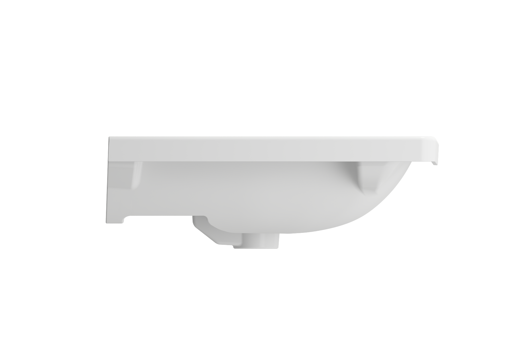 Alternate Image for BOCCHI Taormina 26" Rectangle Wallmount Fireclay Bathroom Sink, Matte White, Single Faucet Hole, 1007-002-0126