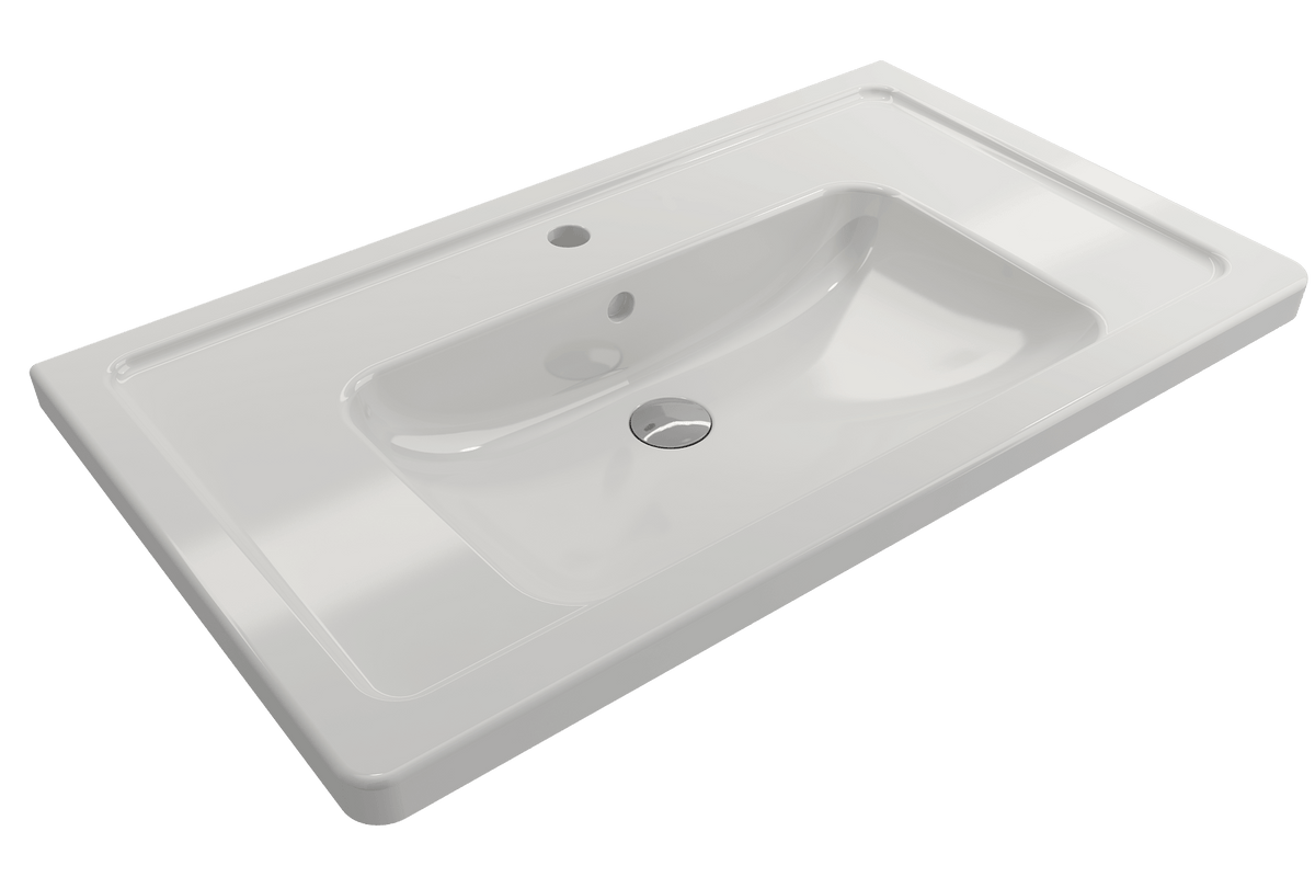 Alternate Image for BOCCHI Taormina 34" Rectangle Wallmount Fireclay Bathroom Sink, White, Single Faucet Hole, 1008-001-0126