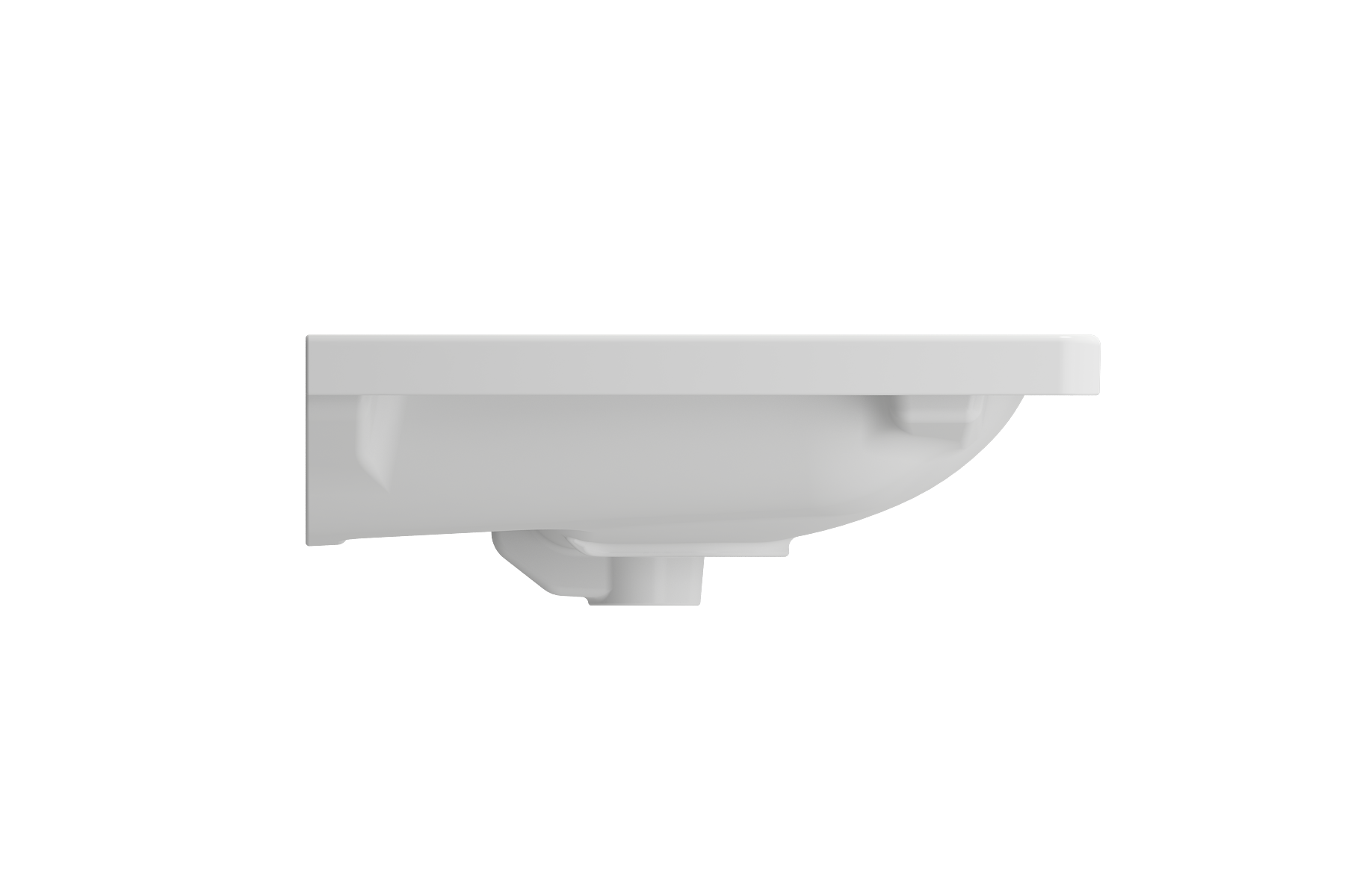 Alternate Image for BOCCHI Taormina 34" Rectangle Wallmount Fireclay Bathroom Sink, Matte White, Single Faucet Hole, 1008-002-0126