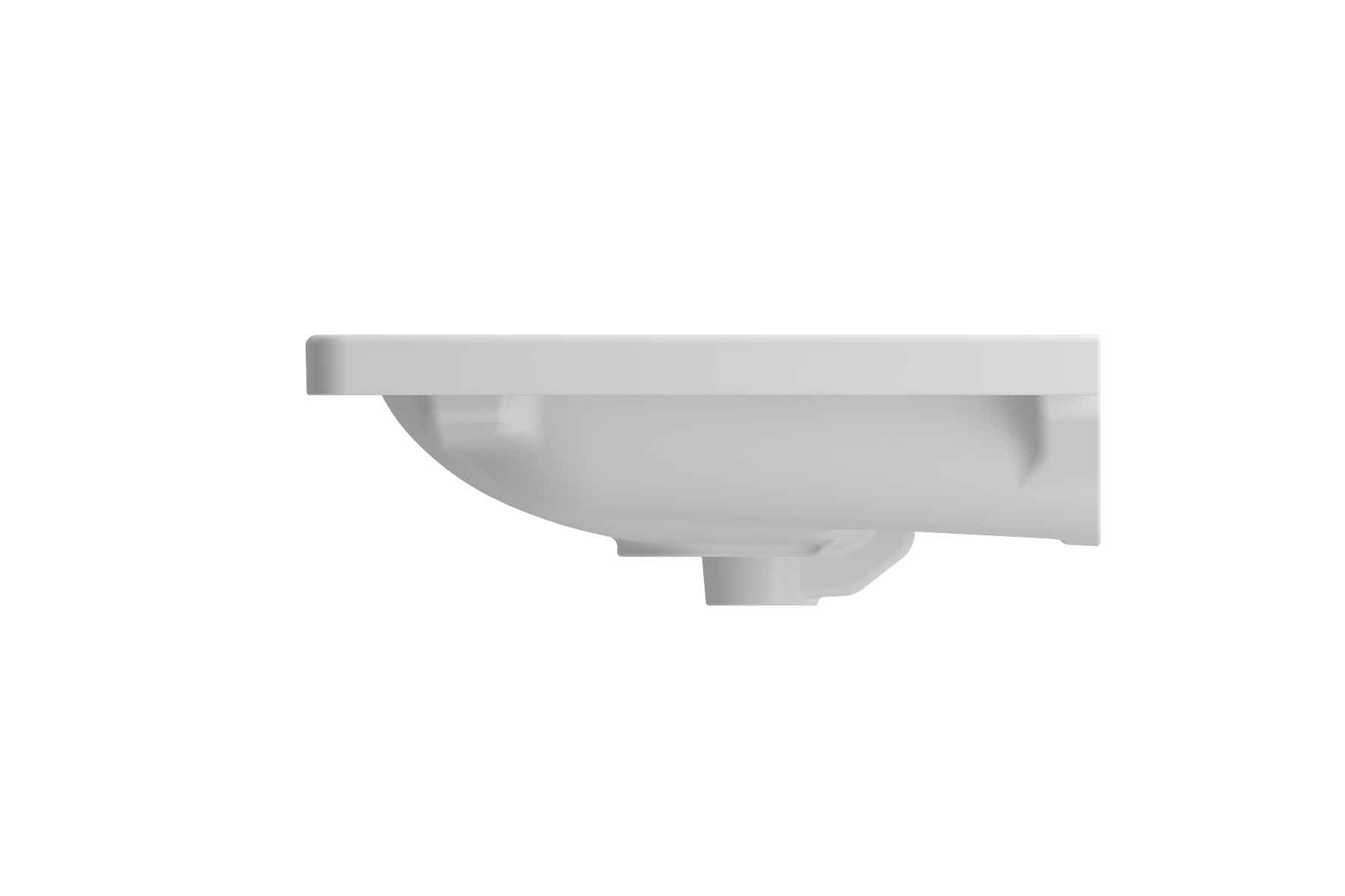 Alternate Image for BOCCHI Taormina 34" Rectangle Wallmount Fireclay Bathroom Sink, Matte White, Single Faucet Hole, 1008-002-0126