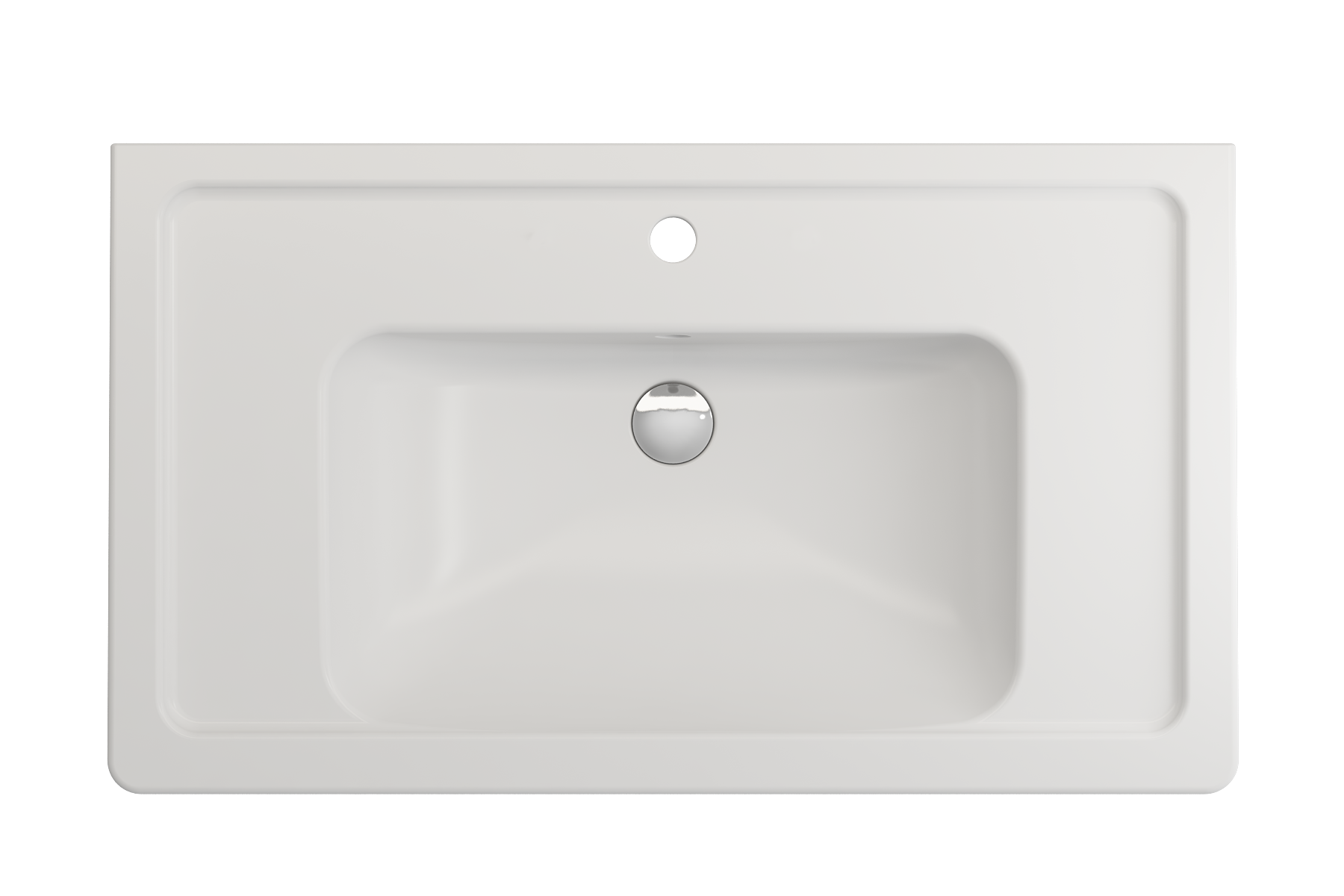 Alternate Image for BOCCHI Taormina 34" Rectangle Wallmount Fireclay Bathroom Sink, Matte White, Single Faucet Hole, 1008-002-0126