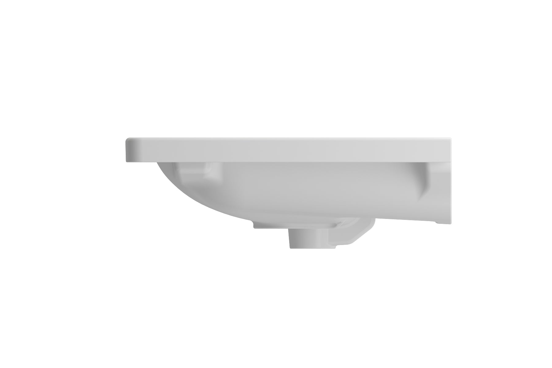 Alternate Image for BOCCHI Taormina 34" Rectangle Wallmount Fireclay Bathroom Sink, Matte White, 3 Faucet Hole, 1008-002-0127