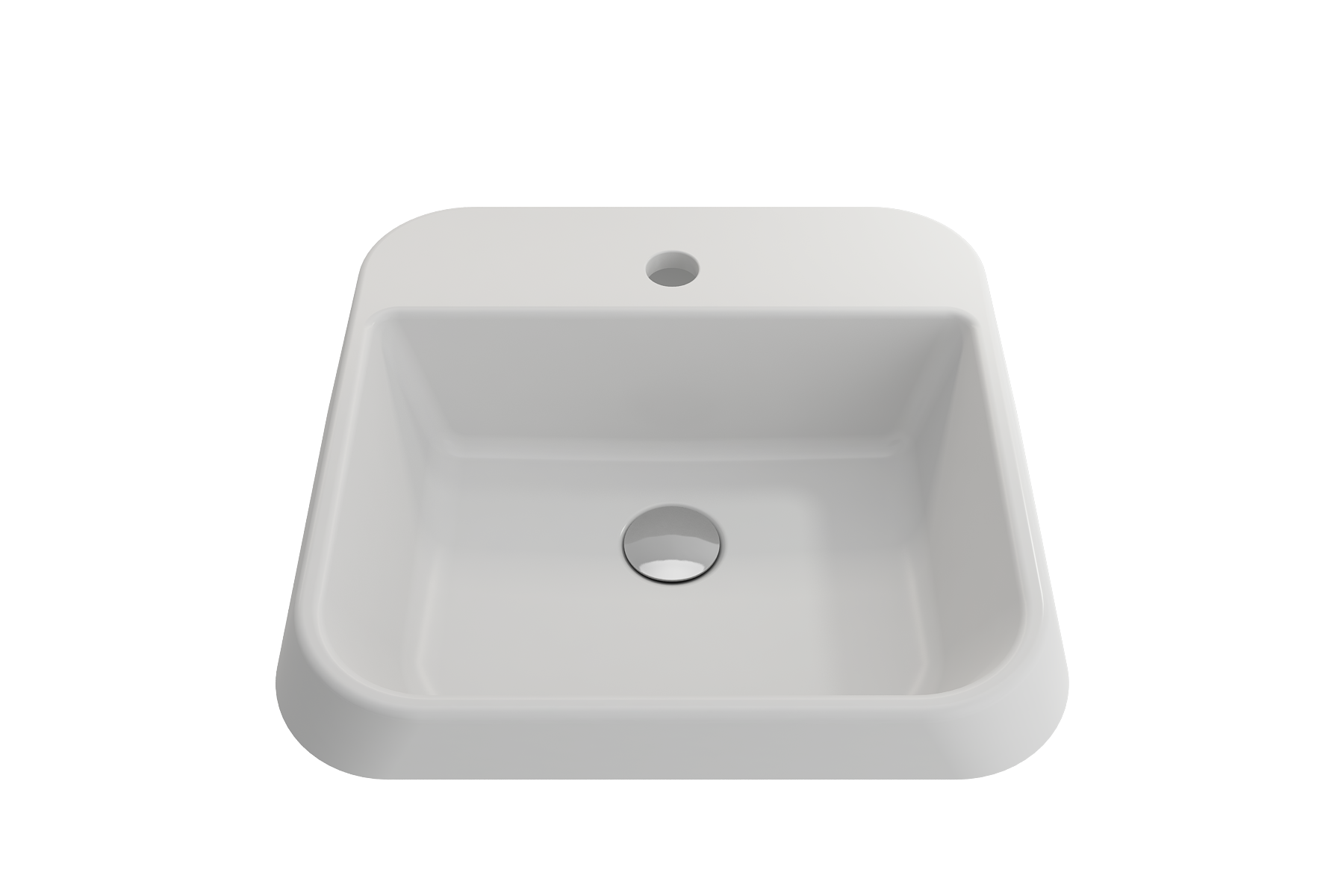Alternate Image for BOCCHI Firenze 20" Rectangle Vessel Fireclay Bathroom Sink, Matte White, Single Faucet Hole, 1074-002-0126