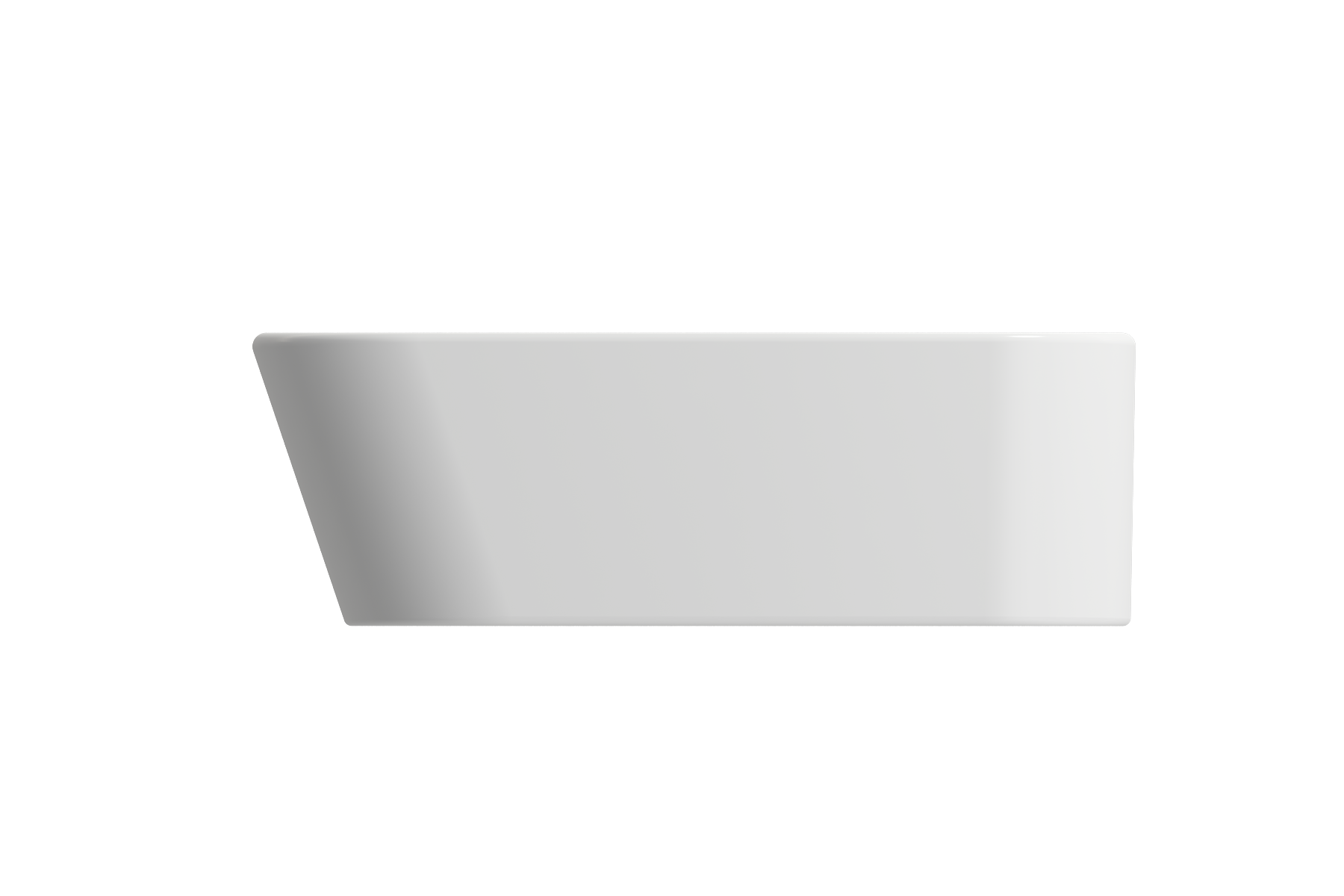 Alternate Image for BOCCHI Firenze 20" Rectangle Vessel Fireclay Bathroom Sink, Matte White, Single Faucet Hole, 1074-002-0126