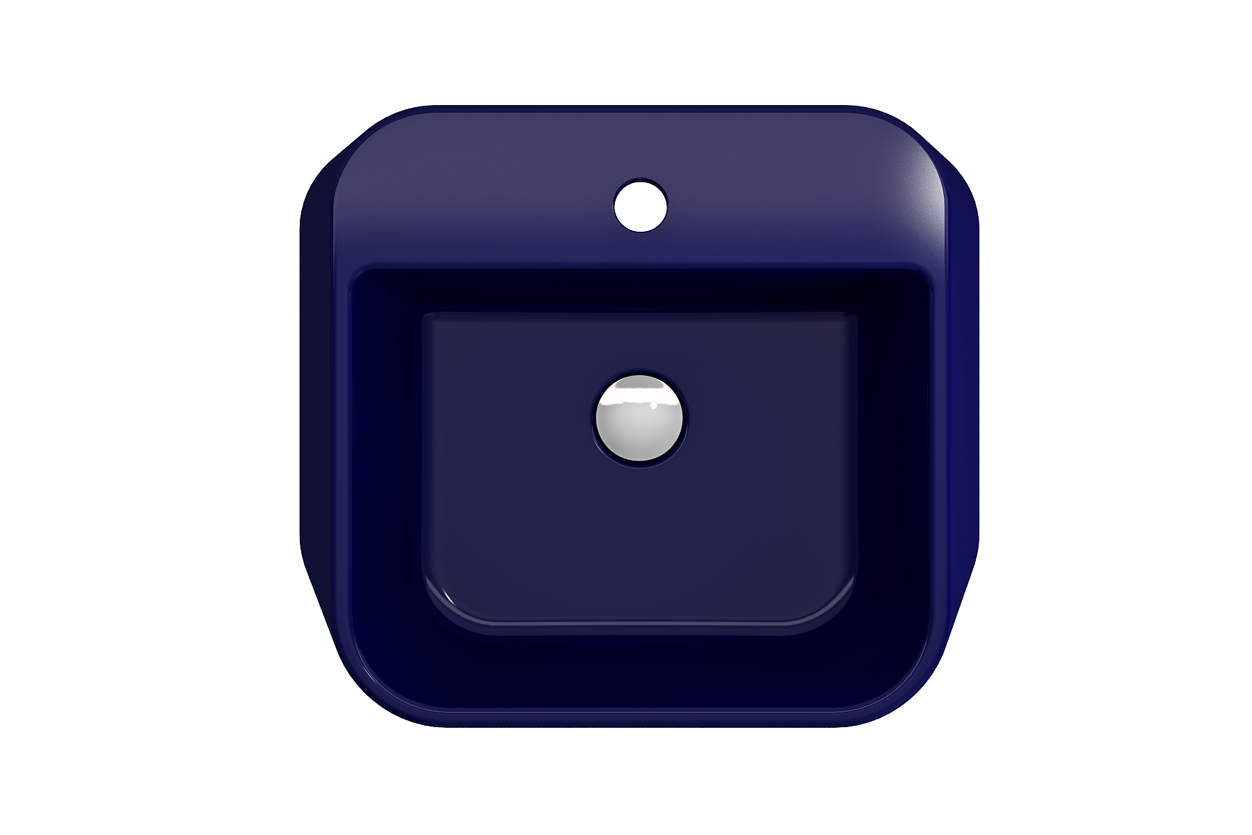 Alternate Image for BOCCHI Firenze 20" Rectangle Vessel Fireclay Bathroom Sink, Sapphire Blue, Single Faucet Hole, 1074-010-0126