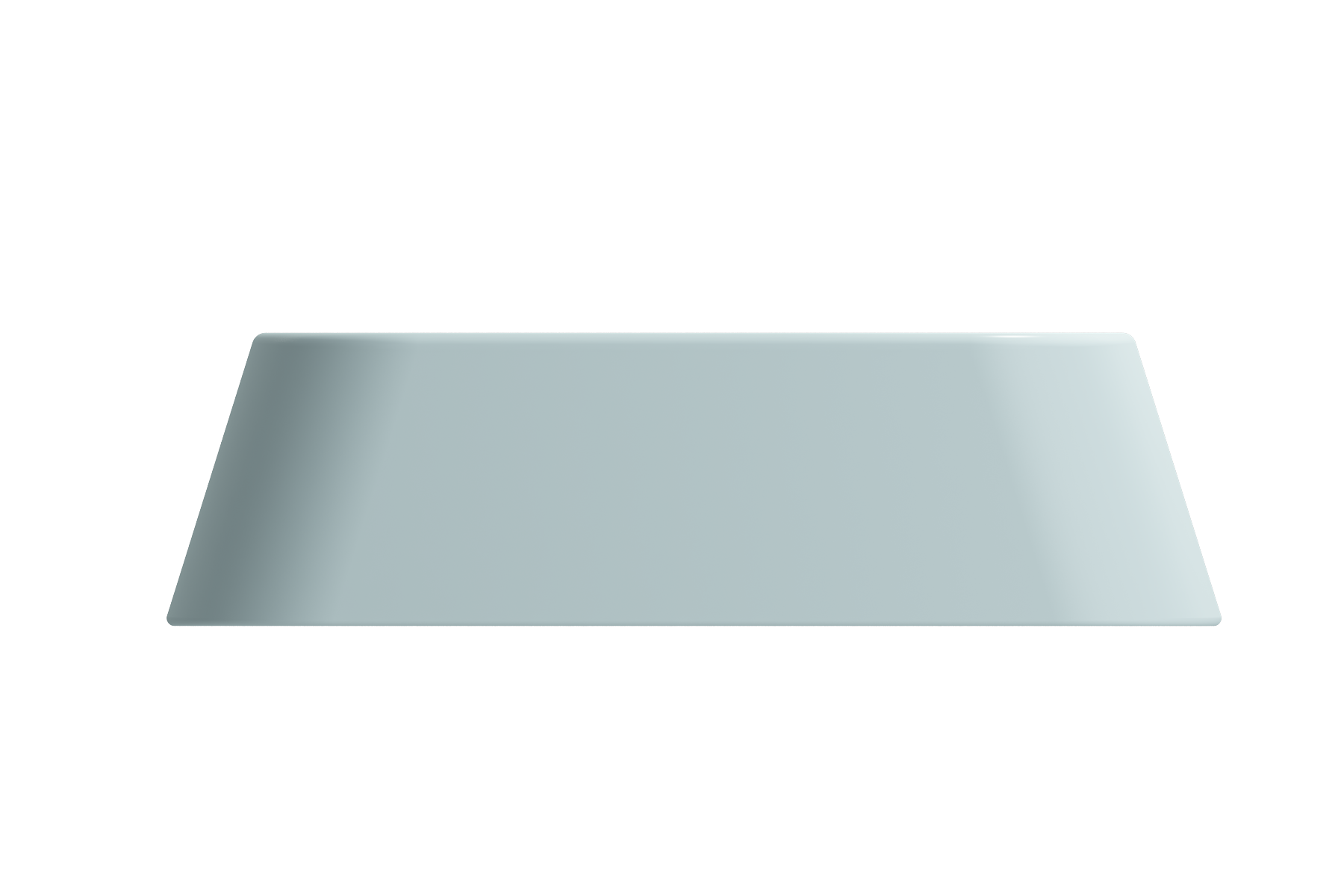 Alternate Image for BOCCHI Firenze 20" Rectangle Vessel Fireclay Bathroom Sink, Matte Ice Blue, Single Faucet Hole, 1074-029-0126