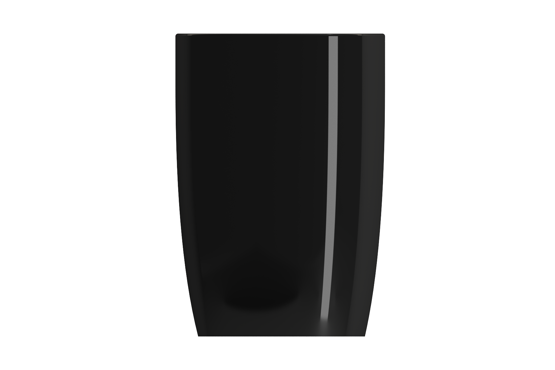 Alternate Image for BOCCHI Etna 23" Palette Shaped Monoblock Pedestal Fireclay Bathroom Sink, Black, 1075-005-0125