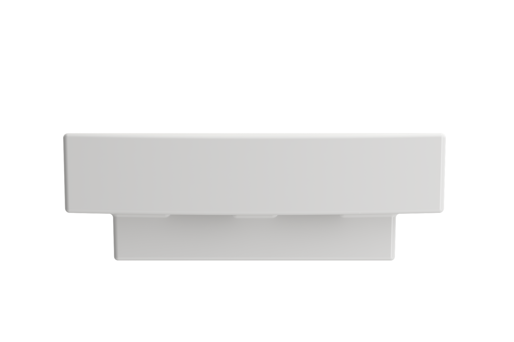 Alternate Image for BOCCHI Scala 19" Square Wallmount Fireclay Bathroom Sink, White, Single Faucet Hole, 1076-001-0126