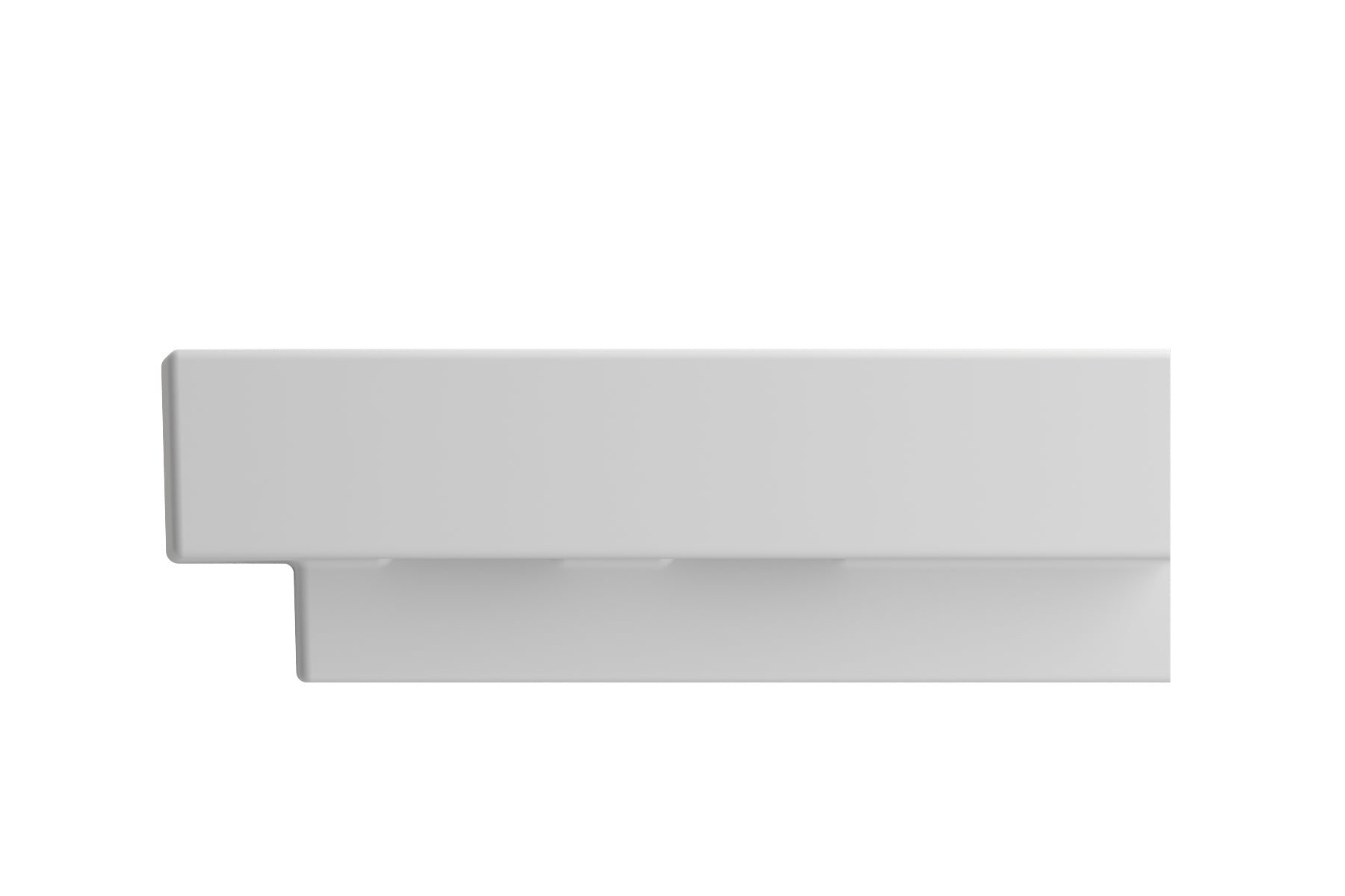 Alternate Image for BOCCHI Scala 19" Square Wallmount Fireclay Bathroom Sink, Matte White, Single Faucet Hole, 1076-002-0126