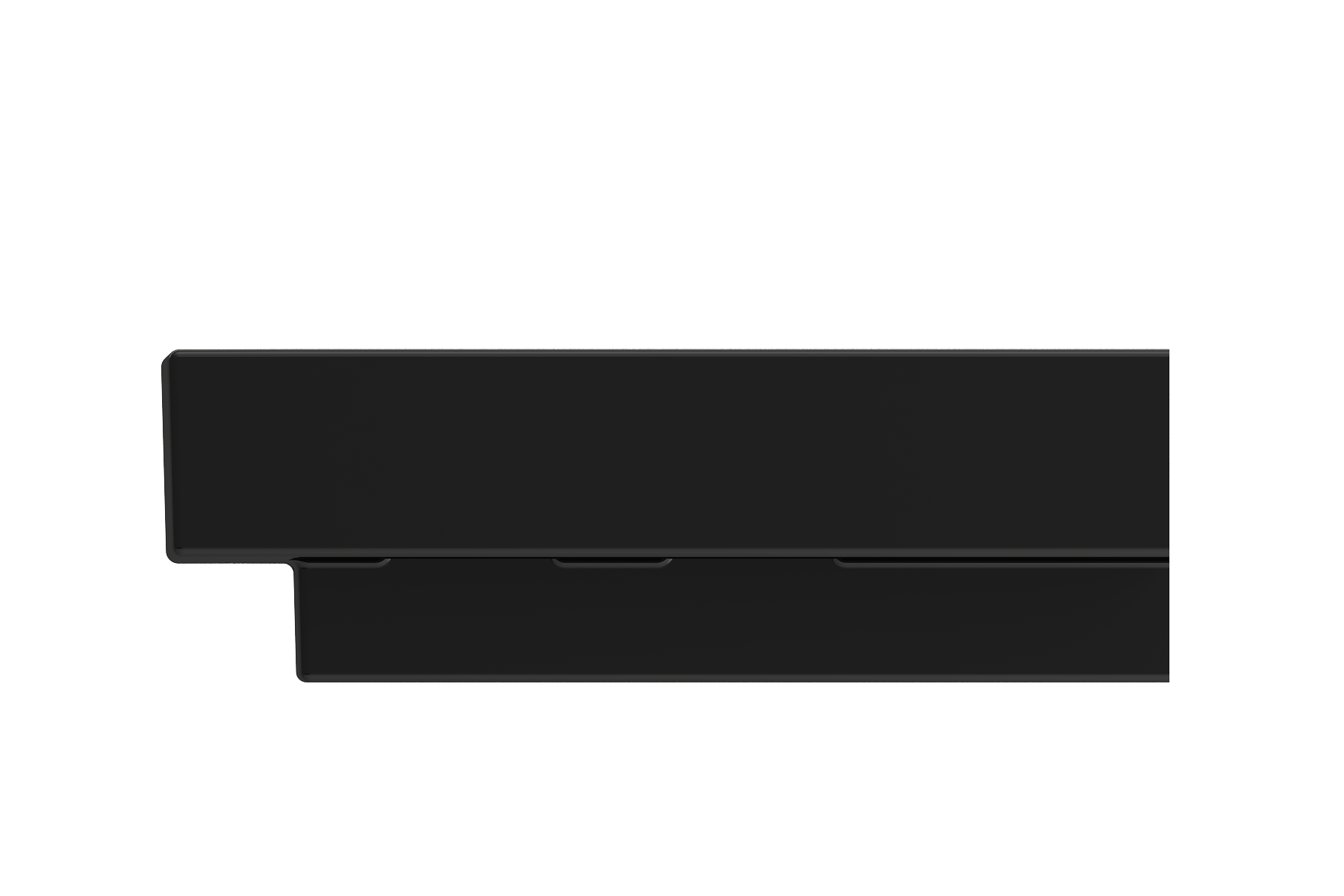 Alternate Image for BOCCHI Scala 19" Square Wallmount Fireclay Bathroom Sink, Black, Single Faucet Hole, 1076-005-0126