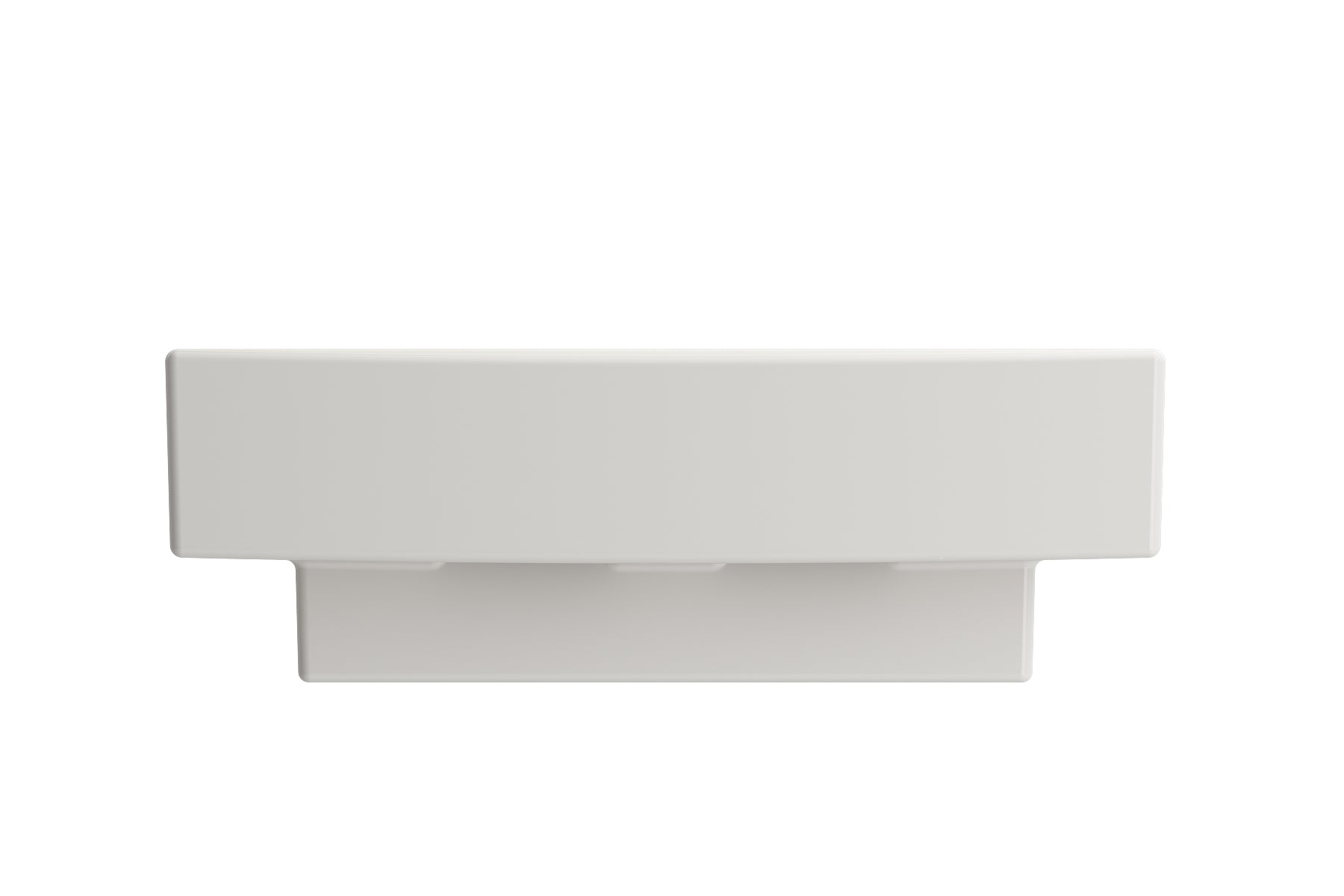 Alternate Image for BOCCHI Scala 19" Square Wallmount Fireclay Bathroom Sink, Biscuit, Single Faucet Hole, 1076-014-0126