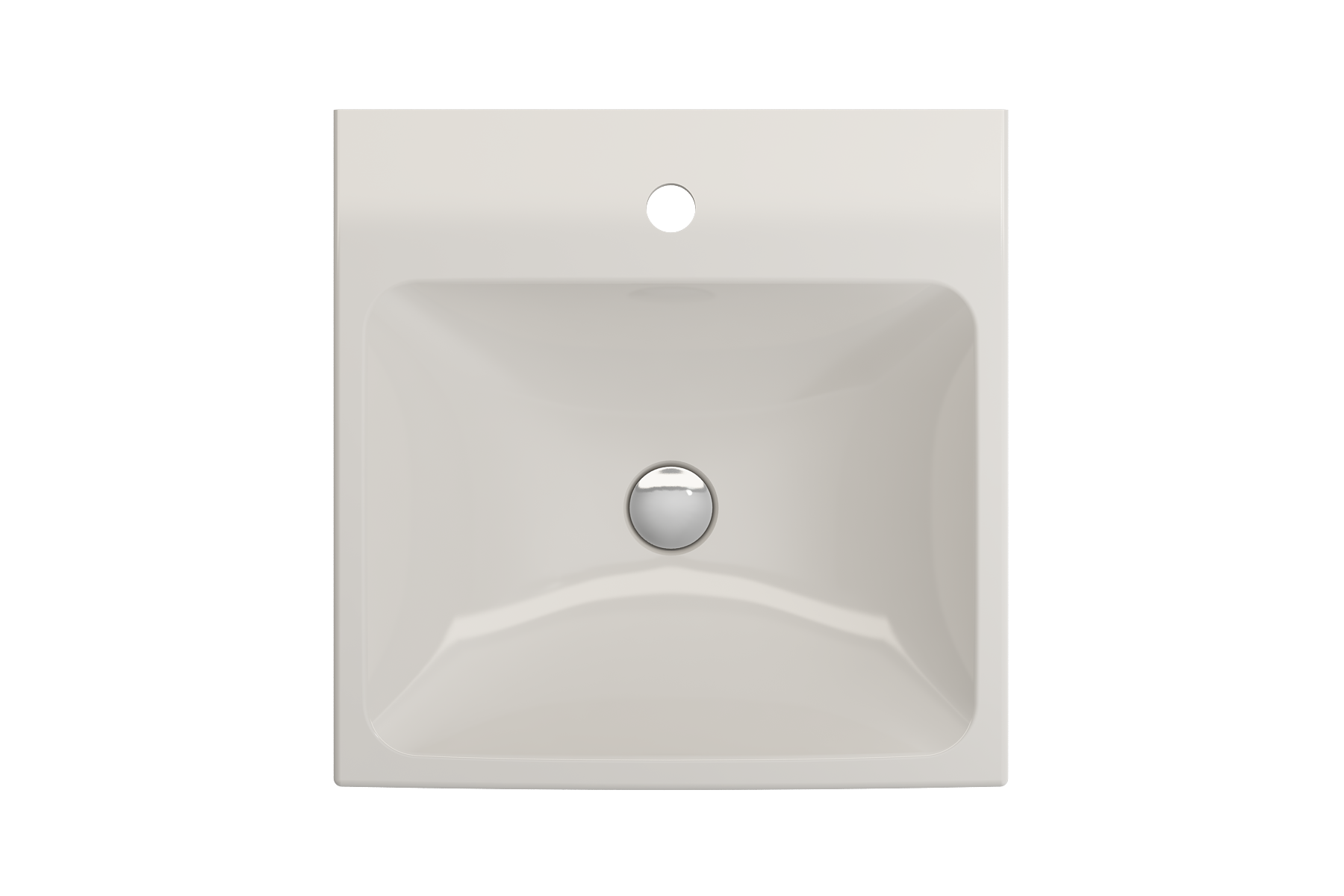 Alternate Image for BOCCHI Scala 19" Square Wallmount Fireclay Bathroom Sink, Biscuit, Single Faucet Hole, 1076-014-0126
