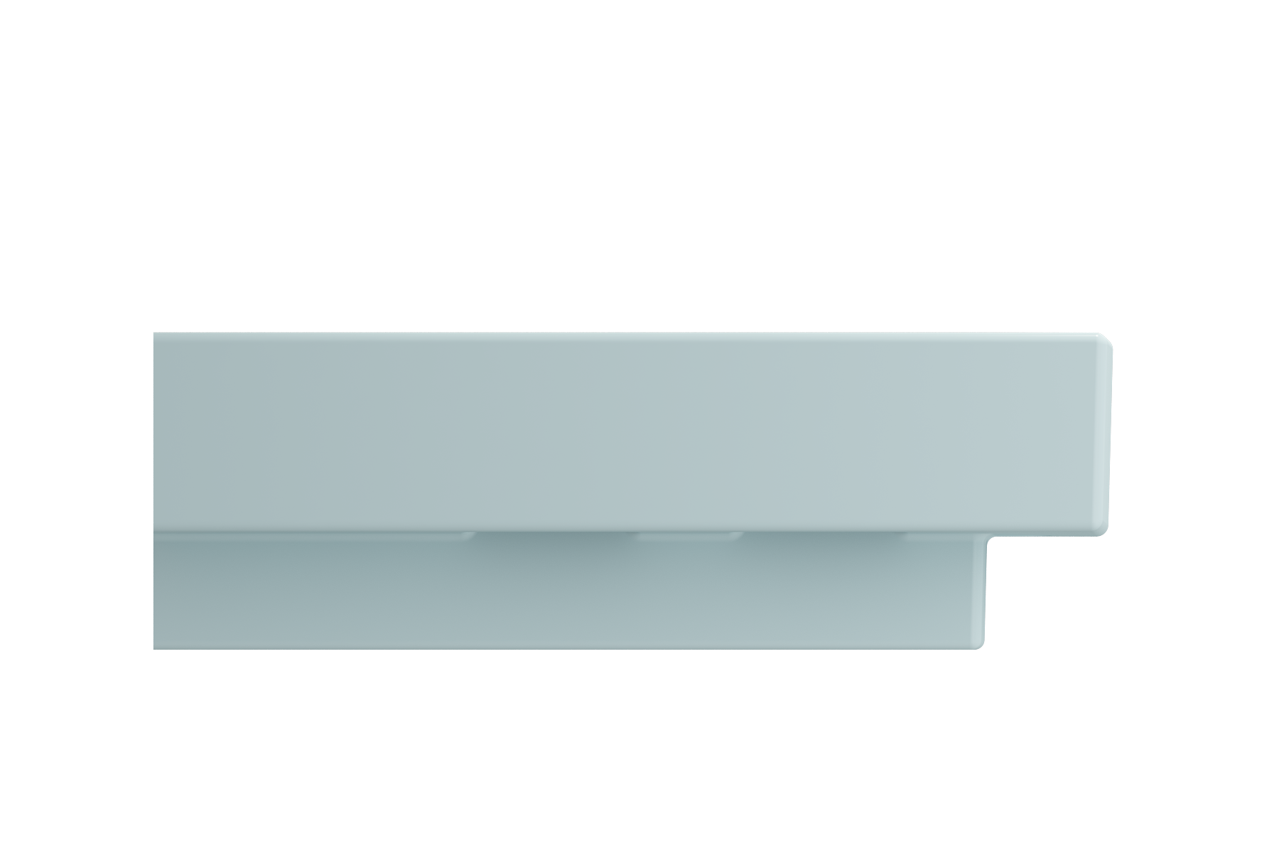 Alternate Image for BOCCHI Scala 19" Square Wallmount Fireclay Bathroom Sink, Matte Ice Blue, Single Faucet Hole, 1076-029-0126