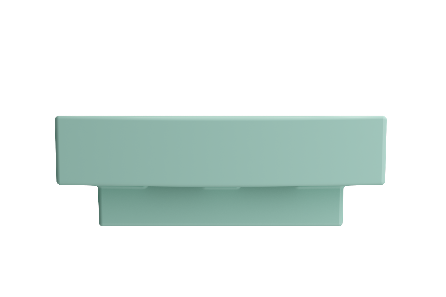 Alternate Image for BOCCHI Scala 19" Square Wallmount Fireclay Bathroom Sink, Matte Mint Green, Single Faucet Hole, 1076-033-0126