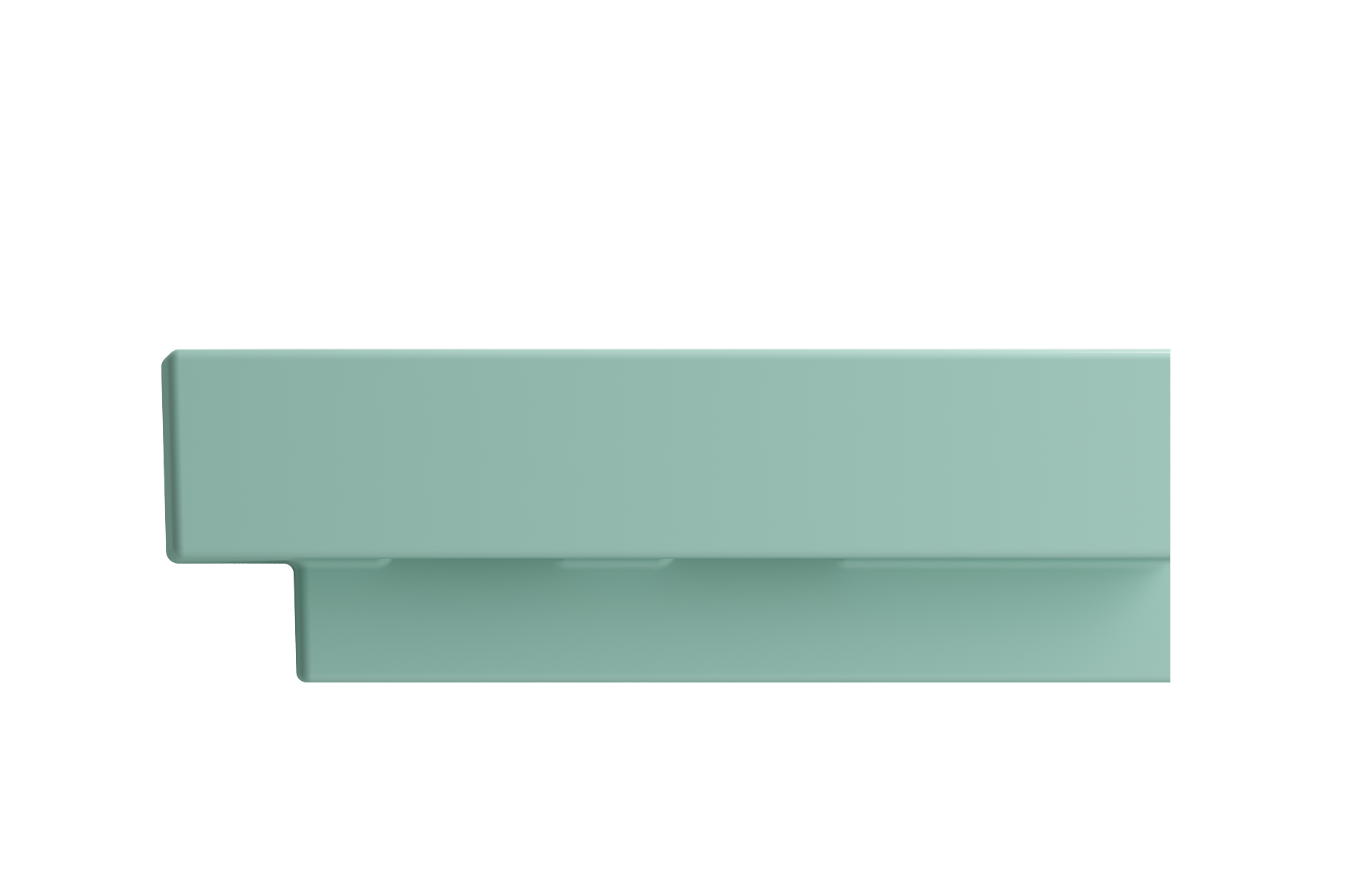 Alternate Image for BOCCHI Scala 19" Square Wallmount Fireclay Bathroom Sink, Matte Mint Green, Single Faucet Hole, 1076-033-0126
