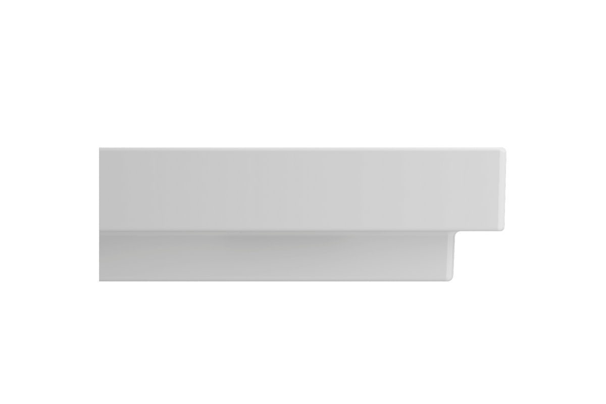 Alternate Image for BOCCHI Scala 24" Rectangle Wallmount Fireclay Bathroom Sink, Matte White, Single Faucet Hole, 1077-002-0126