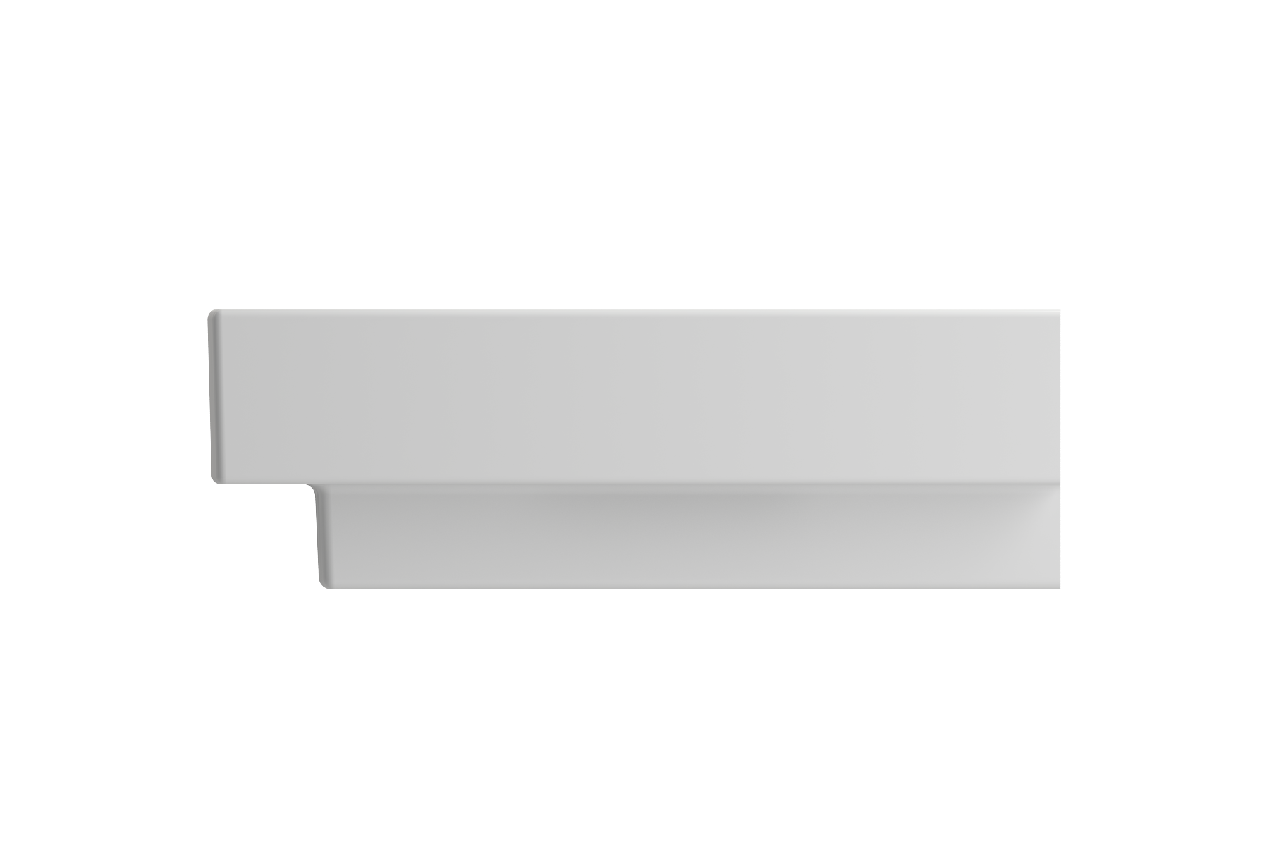 Alternate Image for BOCCHI Scala 24" Rectangle Wallmount Fireclay Bathroom Sink, Matte White, Single Faucet Hole, 1077-002-0126