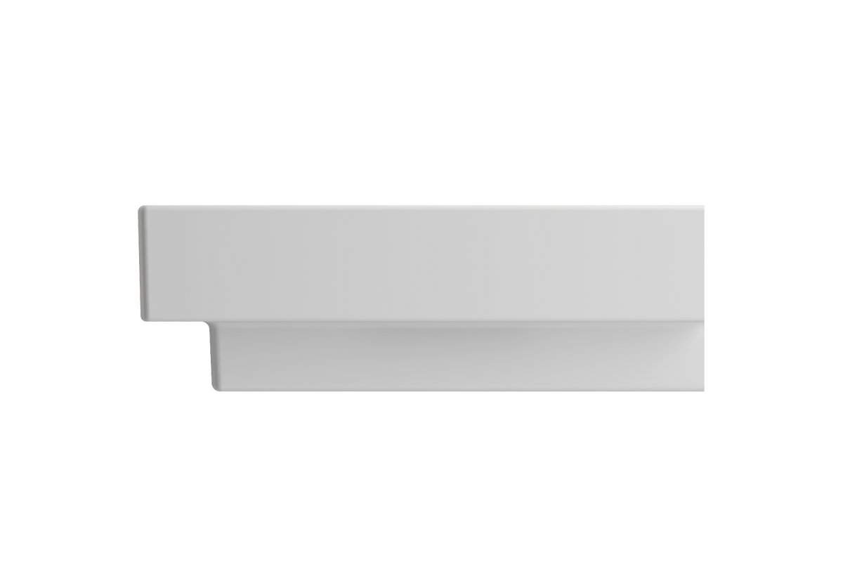 Alternate Image for BOCCHI Scala 24" Rectangle Wallmount Fireclay Bathroom Sink, Matte White, Single Faucet Hole, 1077-002-0126