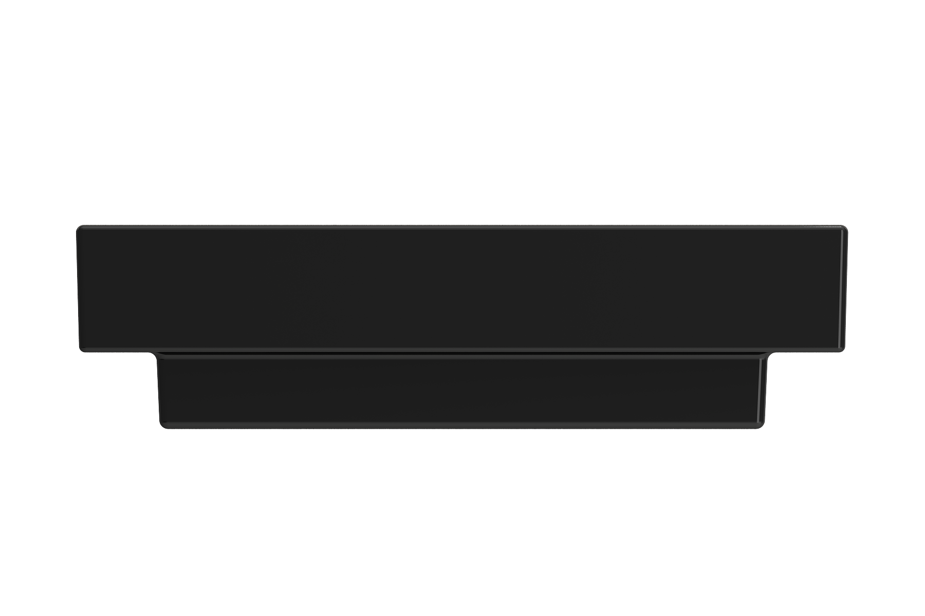 Alternate Image for BOCCHI Scala 24" Rectangle Wallmount Fireclay Bathroom Sink, Black, 3 Faucet Hole, 1077-005-0127