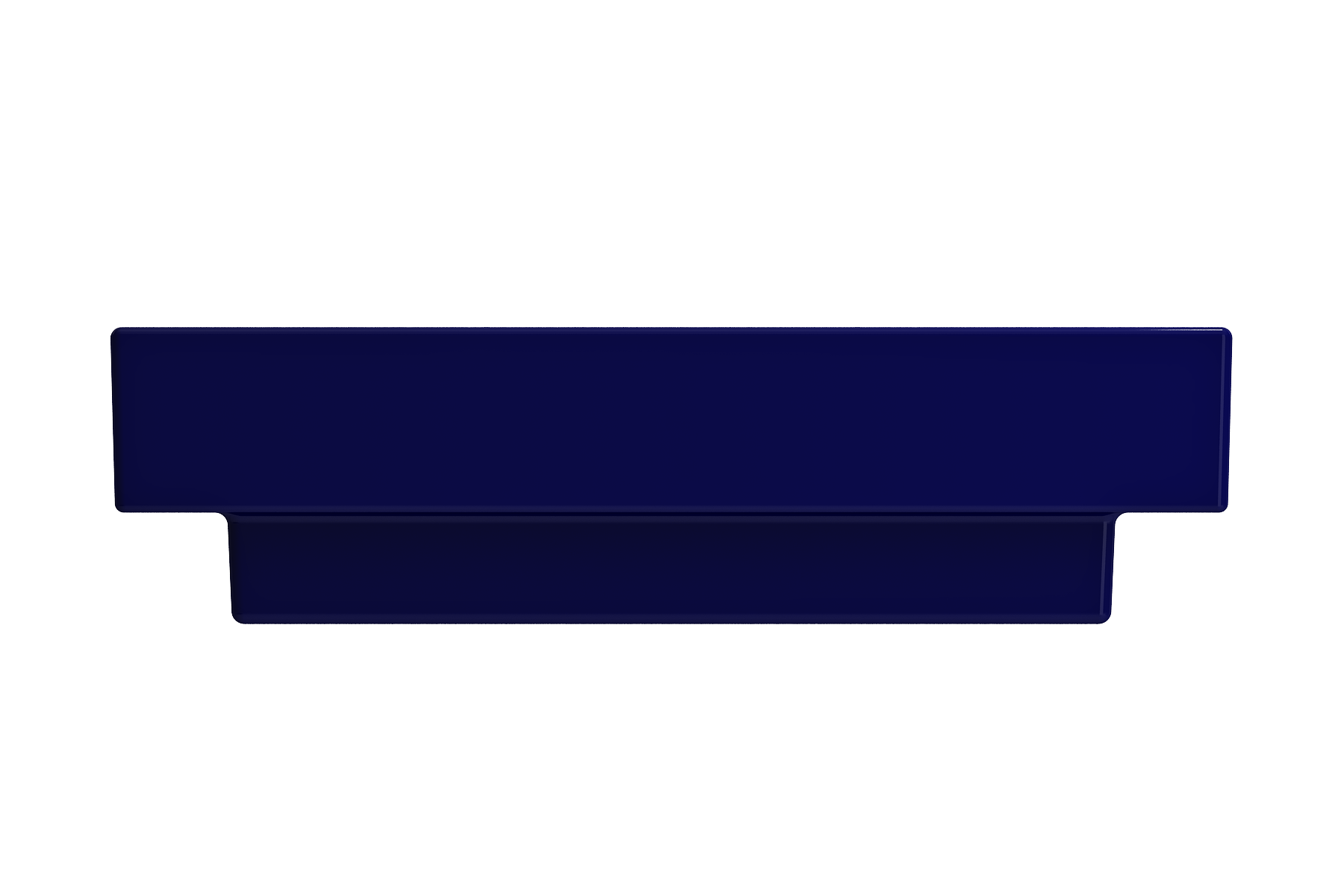 Alternate Image for BOCCHI Scala 24" Rectangle Wallmount Fireclay Bathroom Sink, Sapphire Blue, Single Faucet Hole, 1077-010-0126