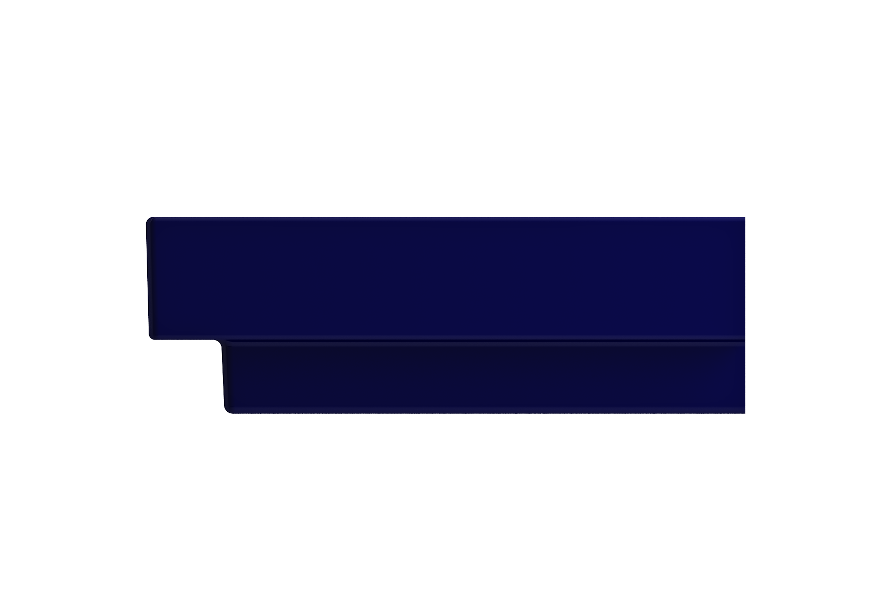 Alternate Image for BOCCHI Scala 24" Rectangle Wallmount Fireclay Bathroom Sink, Sapphire Blue, Single Faucet Hole, 1077-010-0126