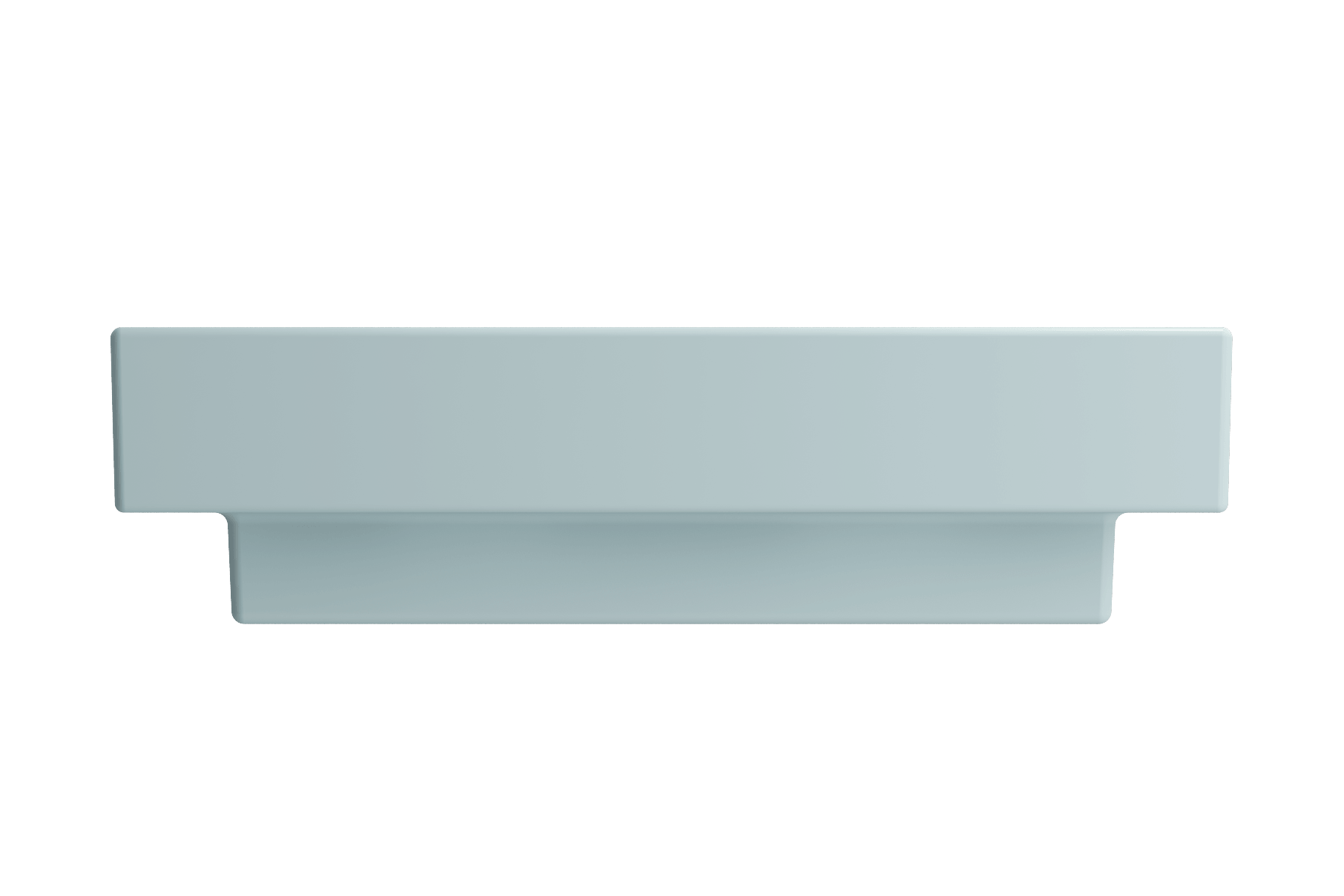 Alternate Image for BOCCHI Scala 24" Rectangle Wallmount Fireclay Bathroom Sink, Matte Ice Blue, Single Faucet Hole, 1077-029-0126