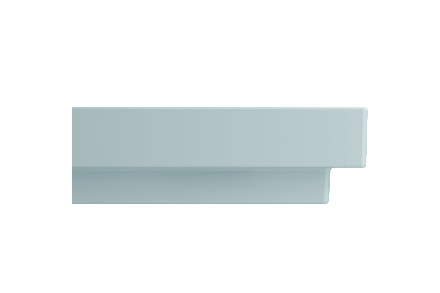Alternate Image for BOCCHI Scala 24" Rectangle Wallmount Fireclay Bathroom Sink, Matte Ice Blue, Single Faucet Hole, 1077-029-0126