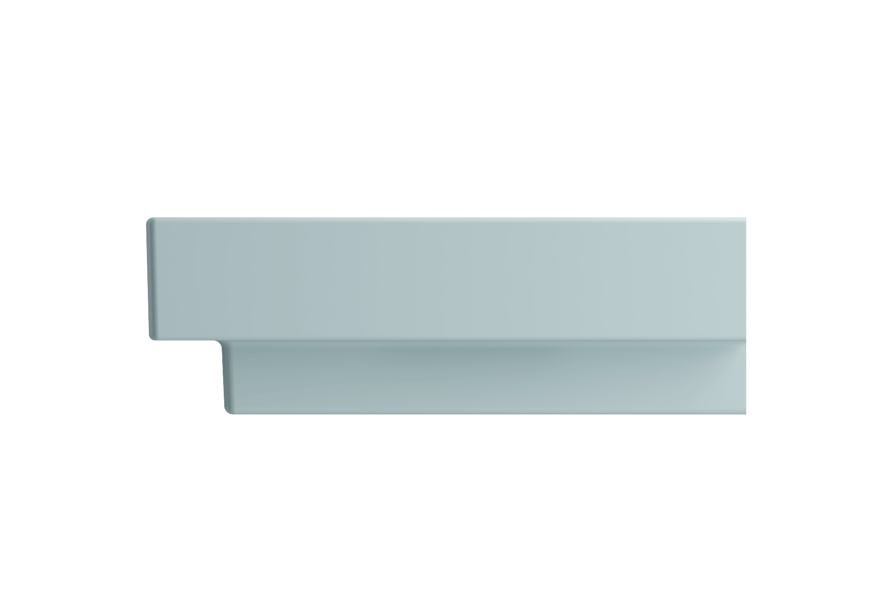 Alternate Image for BOCCHI Scala 24" Rectangle Wallmount Fireclay Bathroom Sink, Matte Ice Blue, Single Faucet Hole, 1077-029-0126