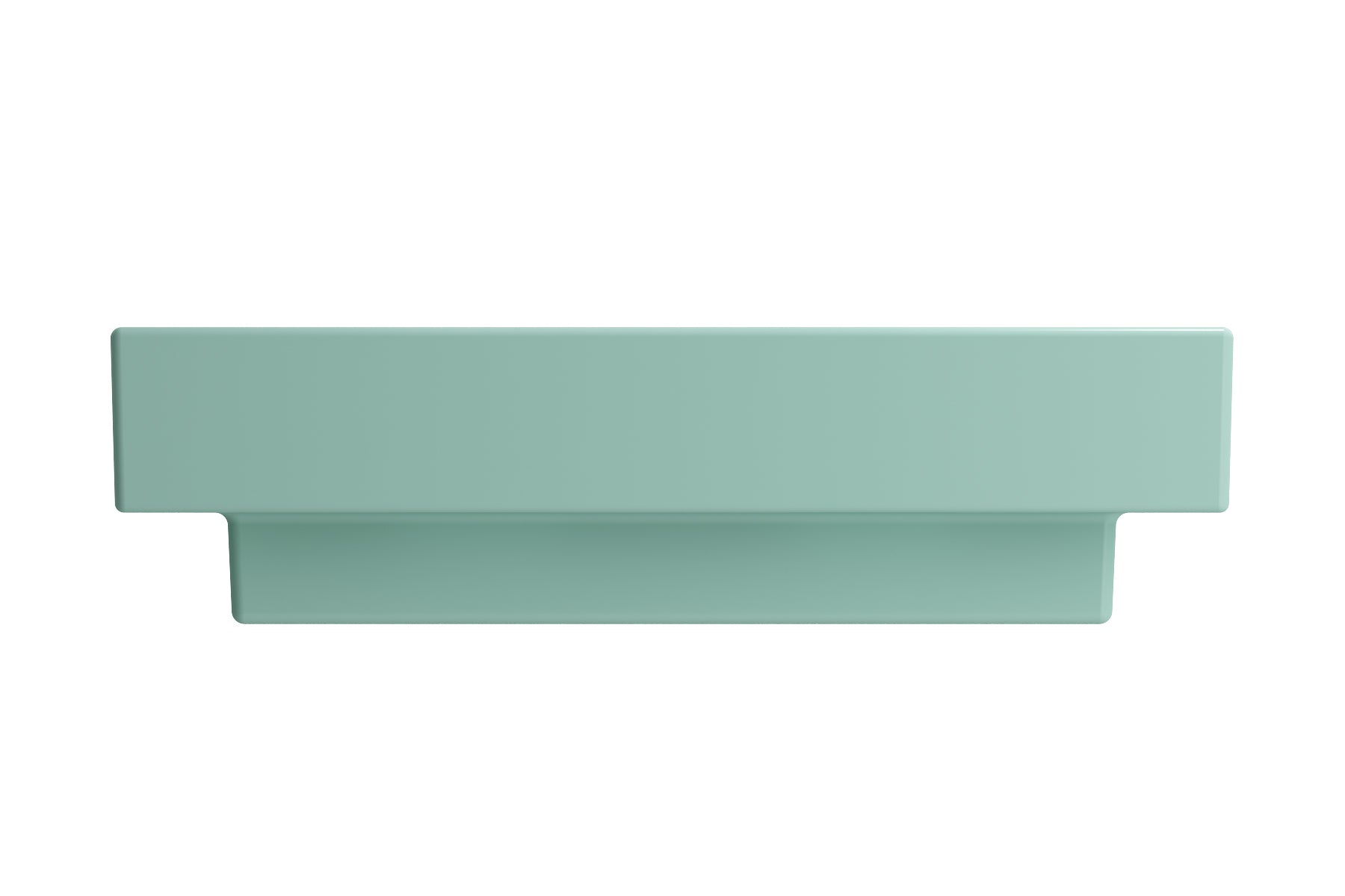 Alternate Image for BOCCHI Scala 24" Rectangle Wallmount Fireclay Bathroom Sink, Matte Mint Green, 3 Faucet Hole, 1077-033-0127