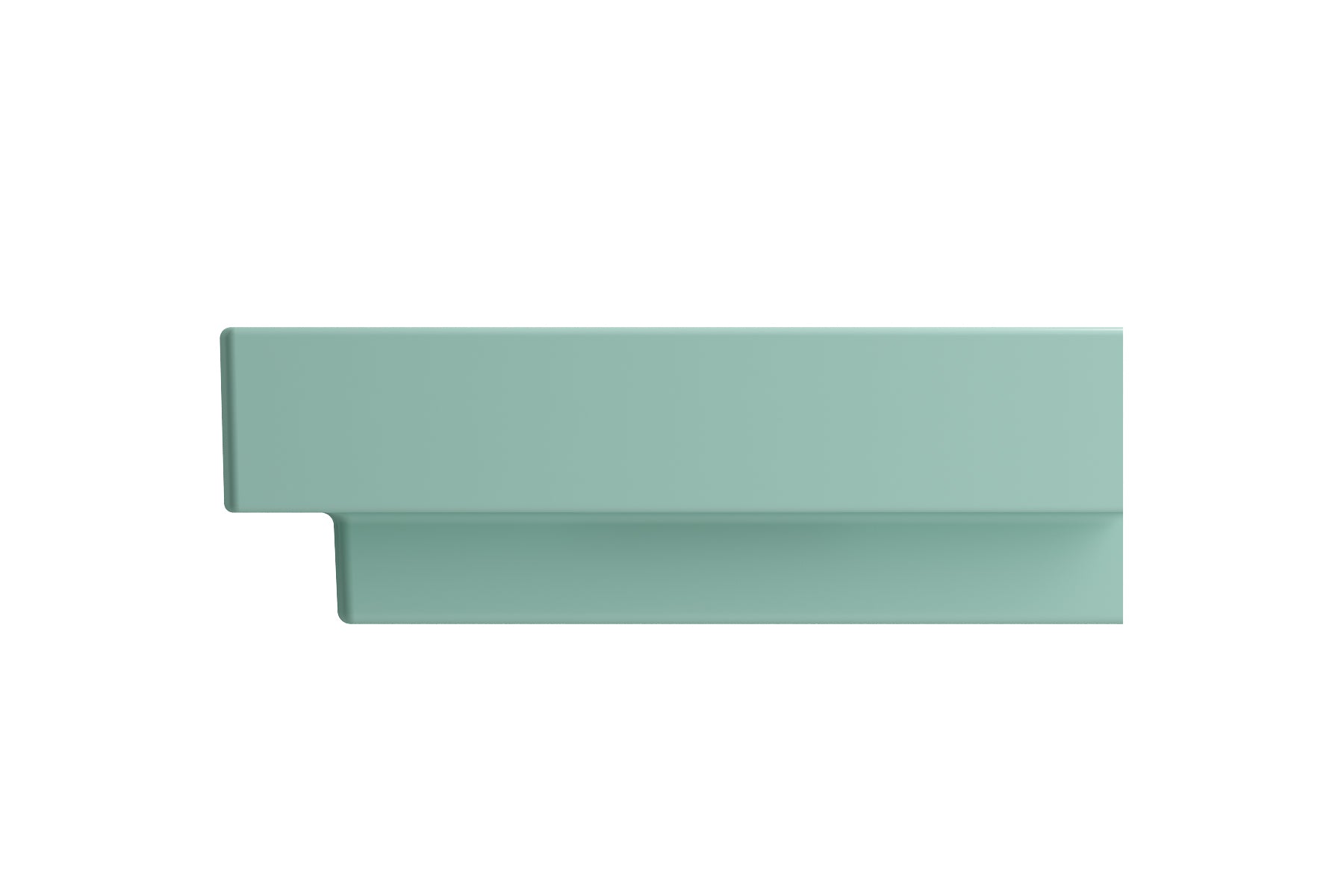 Alternate Image for BOCCHI Scala 24" Rectangle Wallmount Fireclay Bathroom Sink, Matte Mint Green, 3 Faucet Hole, 1077-033-0127