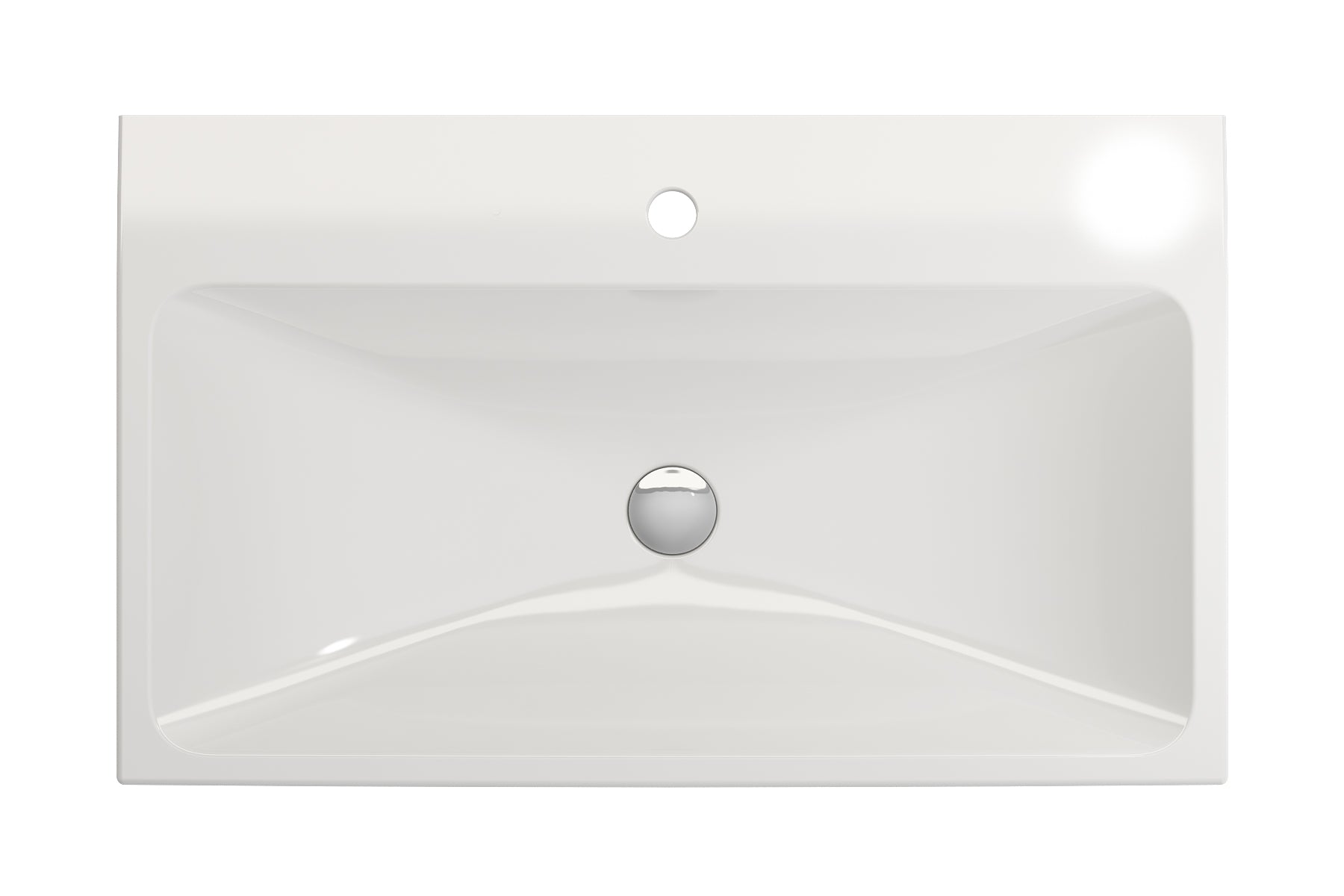 Alternate Image for BOCCHI Scala 32" Rectangle Wallmount Fireclay Bathroom Sink, White, Single Faucet Hole, 1078-001-0126