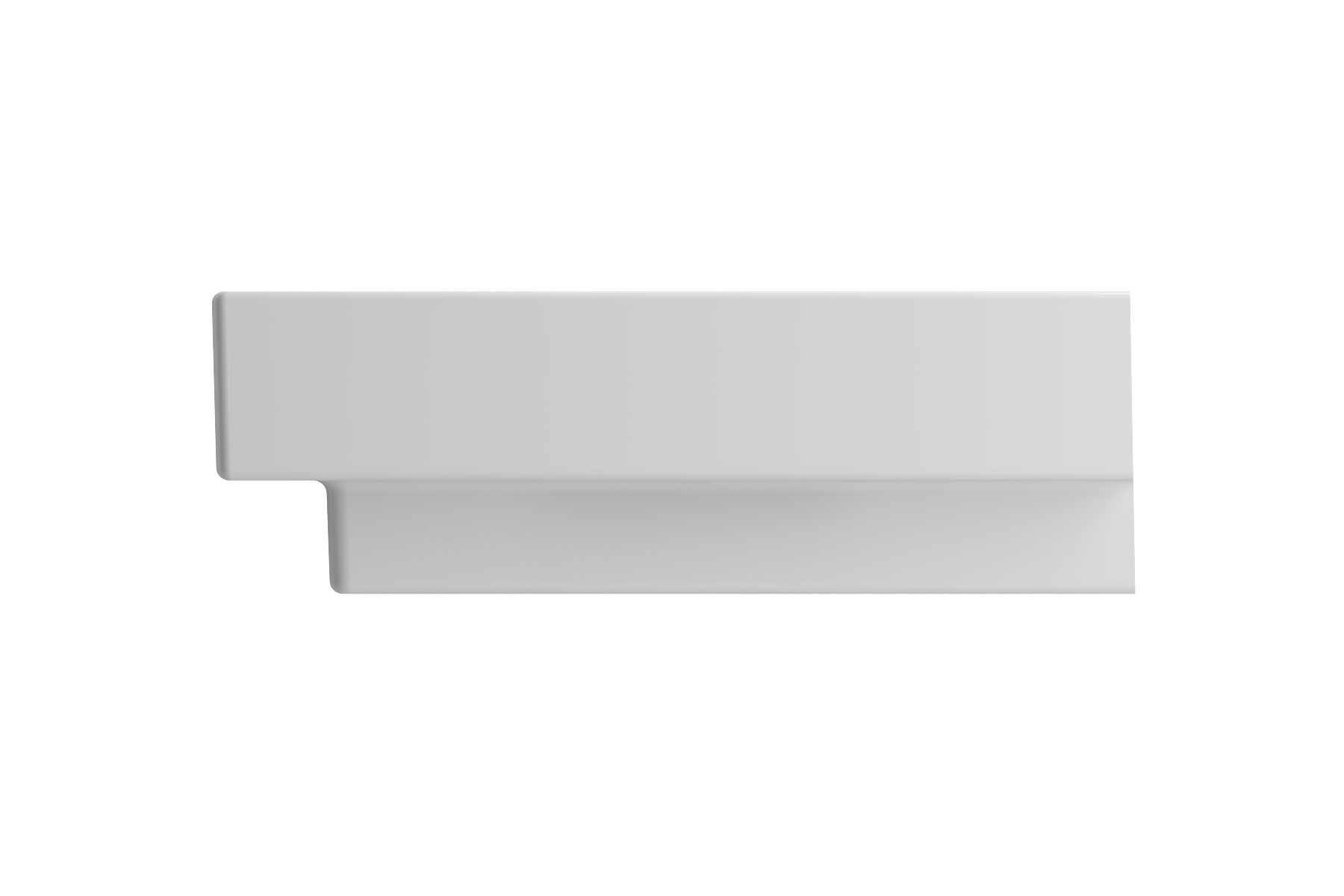 Alternate Image for BOCCHI Scala 32" Rectangle Wallmount Fireclay Bathroom Sink, Matte White, 3 Faucet Hole, 1078-002-0127