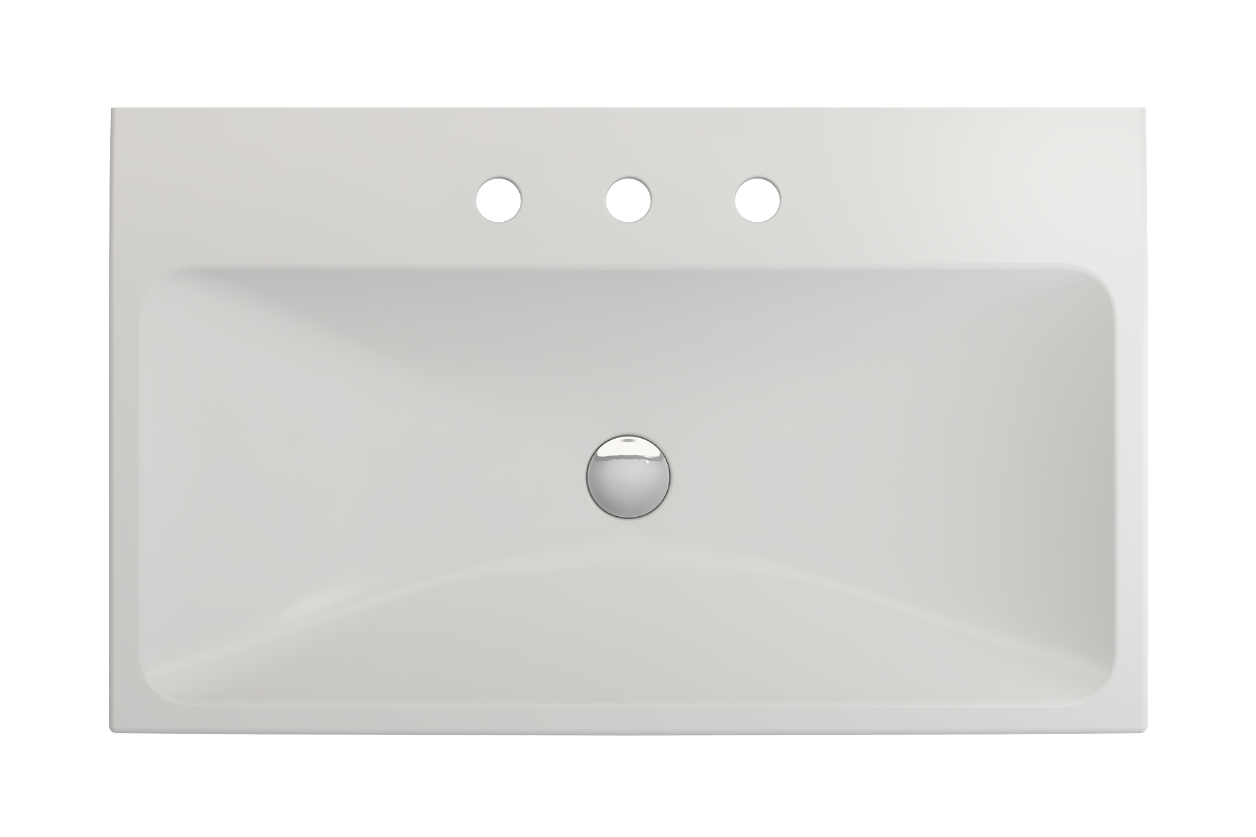 Alternate Image for BOCCHI Scala 32" Rectangle Wallmount Fireclay Bathroom Sink, Matte White, 3 Faucet Hole, 1078-002-0127