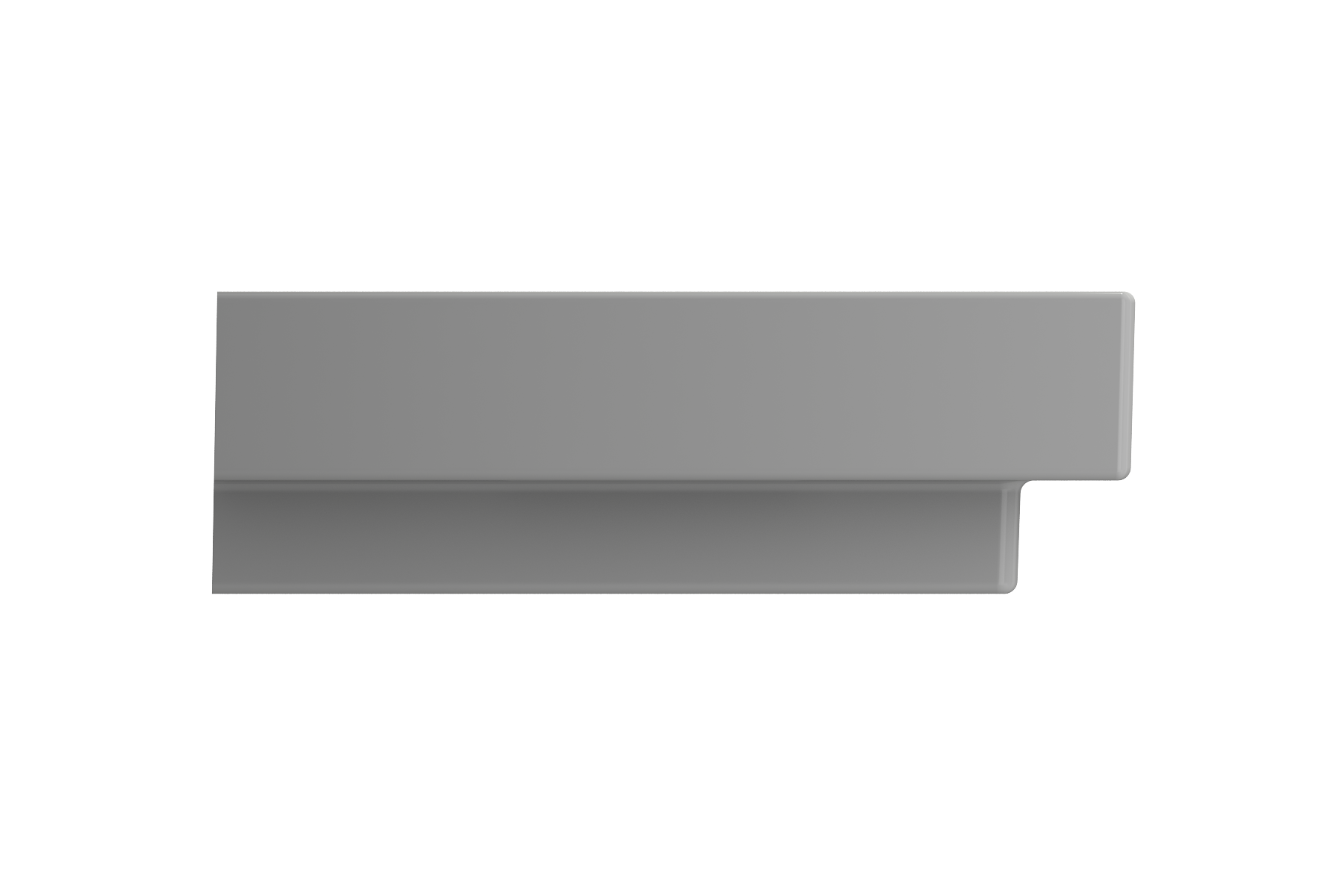 Alternate Image for BOCCHI Scala 32" Rectangle Wallmount Fireclay Bathroom Sink, Matte Gray, Single Faucet Hole, 1078-006-0126