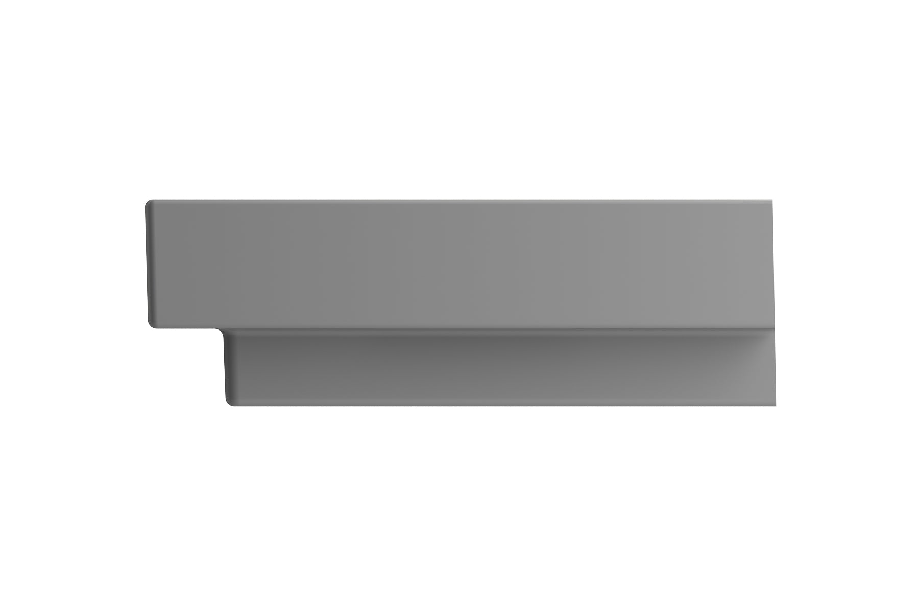 Alternate Image for BOCCHI Scala 32" Rectangle Wallmount Fireclay Bathroom Sink, Matte Gray, Single Faucet Hole, 1078-006-0126