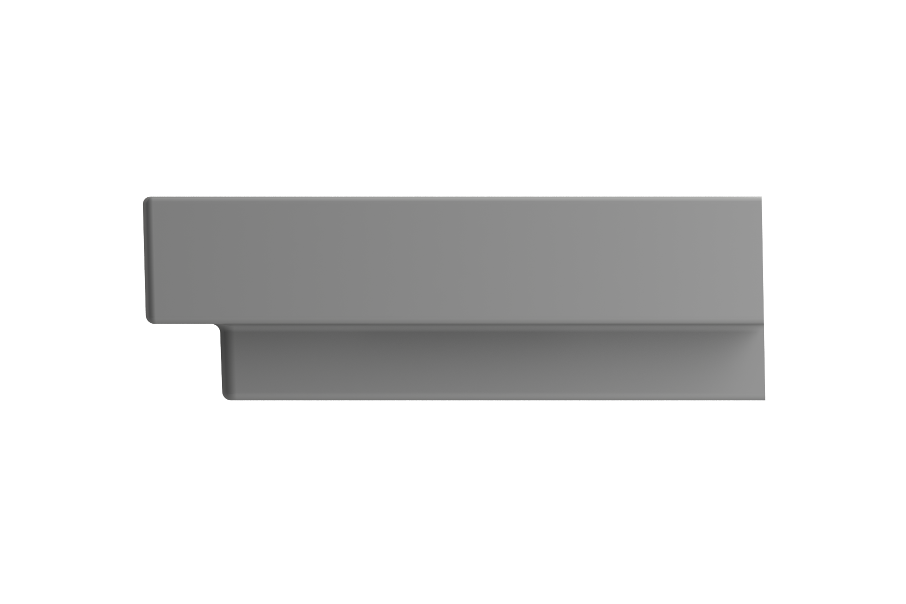 Alternate Image for BOCCHI Scala 32" Rectangle Wallmount Fireclay Bathroom Sink, Matte Gray, Single Faucet Hole, 1078-006-0126