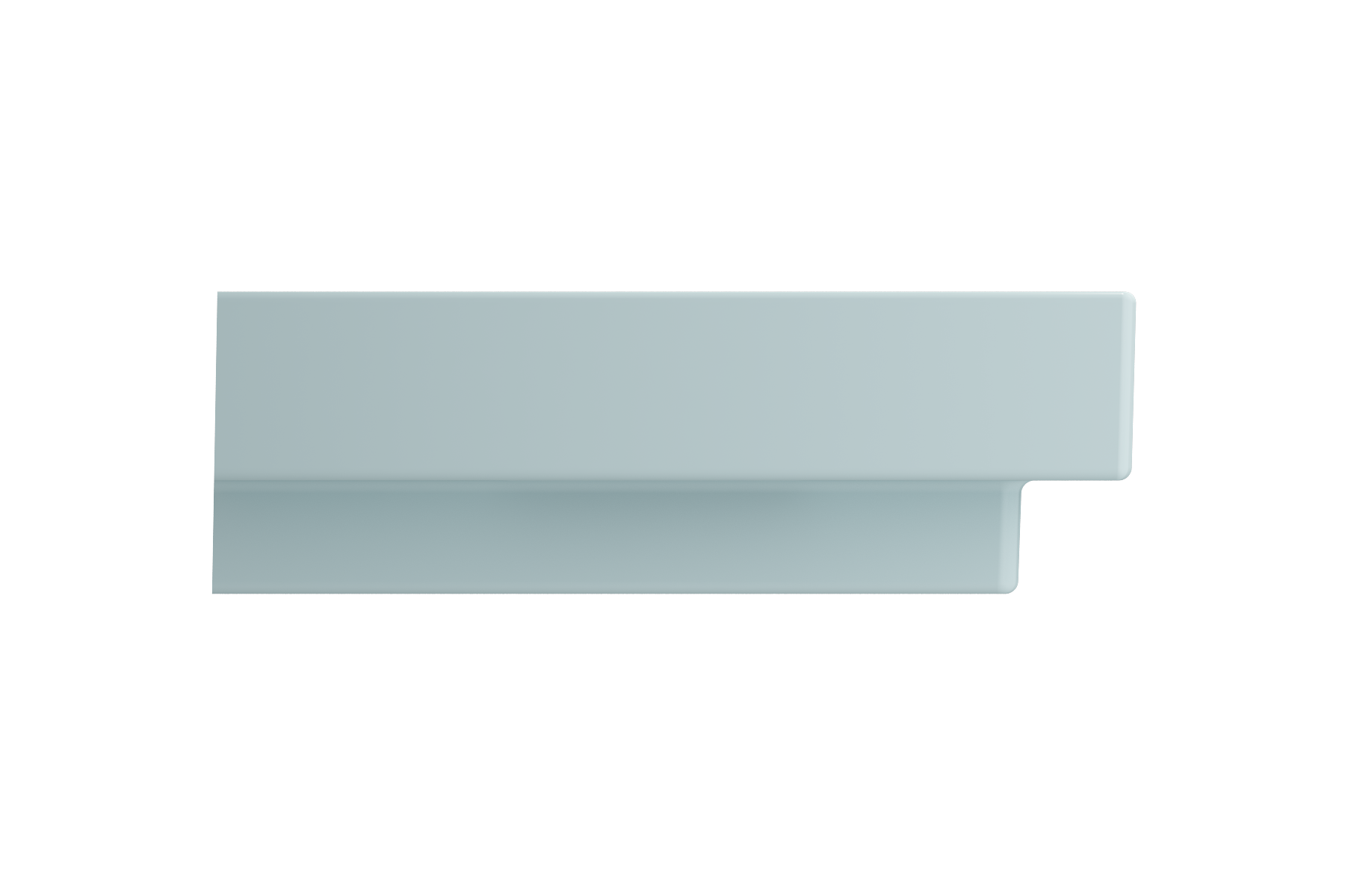 Alternate Image for BOCCHI Scala 32" Rectangle Wallmount Fireclay Bathroom Sink, Matte Ice Blue, Single Faucet Hole, 1078-029-0126