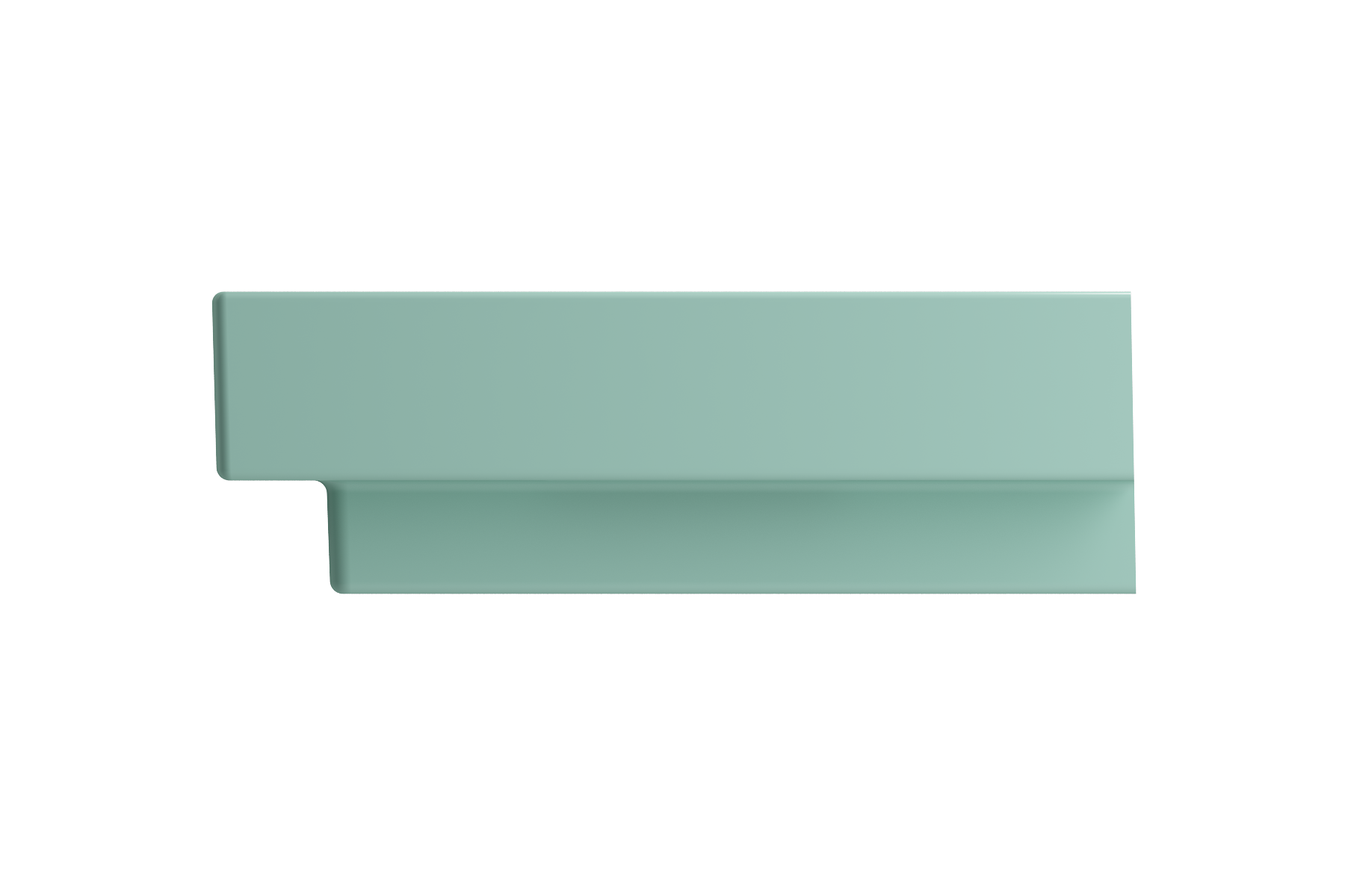 Alternate Image for BOCCHI Scala 32" Rectangle Wallmount Fireclay Bathroom Sink, Matte Mint Green, Single Faucet Hole, 1078-033-0126