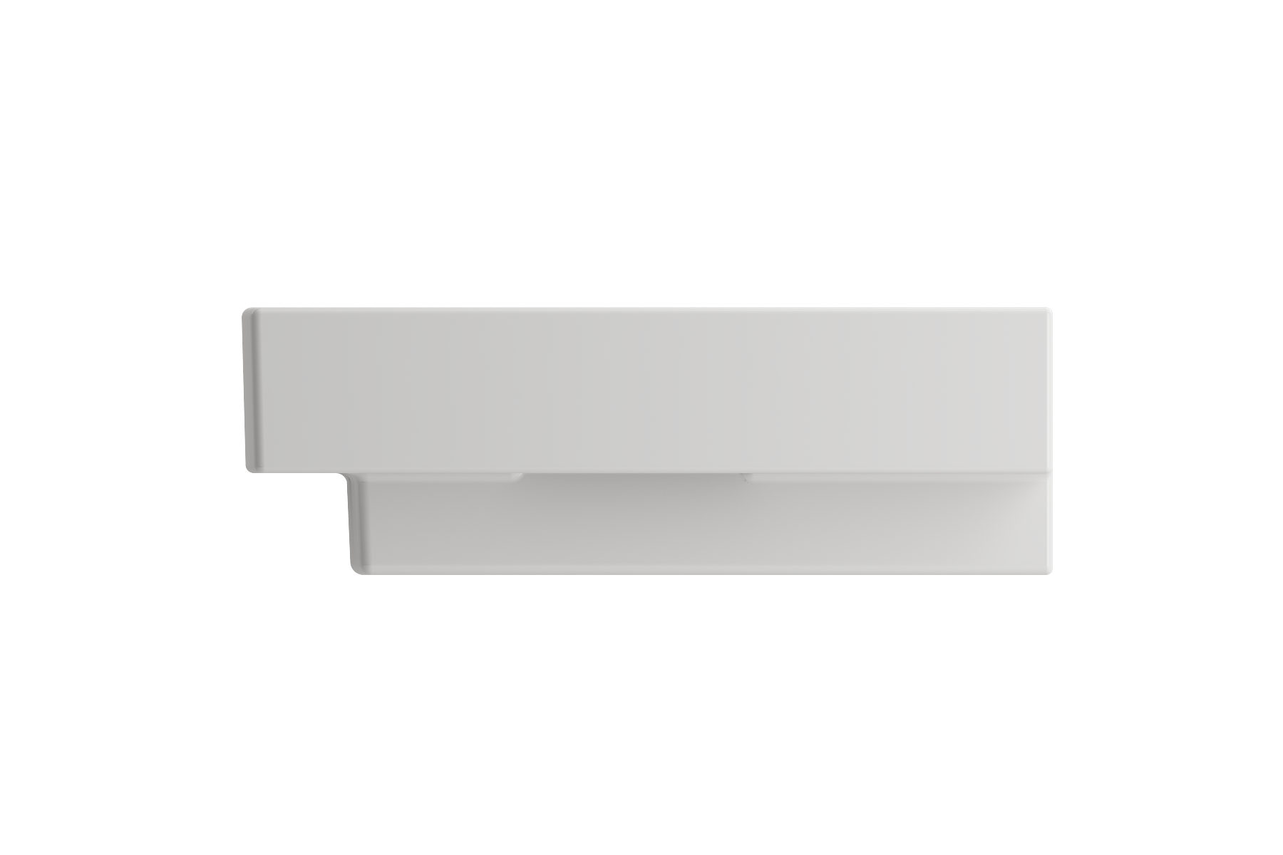 Alternate Image for BOCCHI Scala 40" Rectangle Wallmount Fireclay Bathroom Sink, White, 3 Faucet Hole, 1079-001-0127