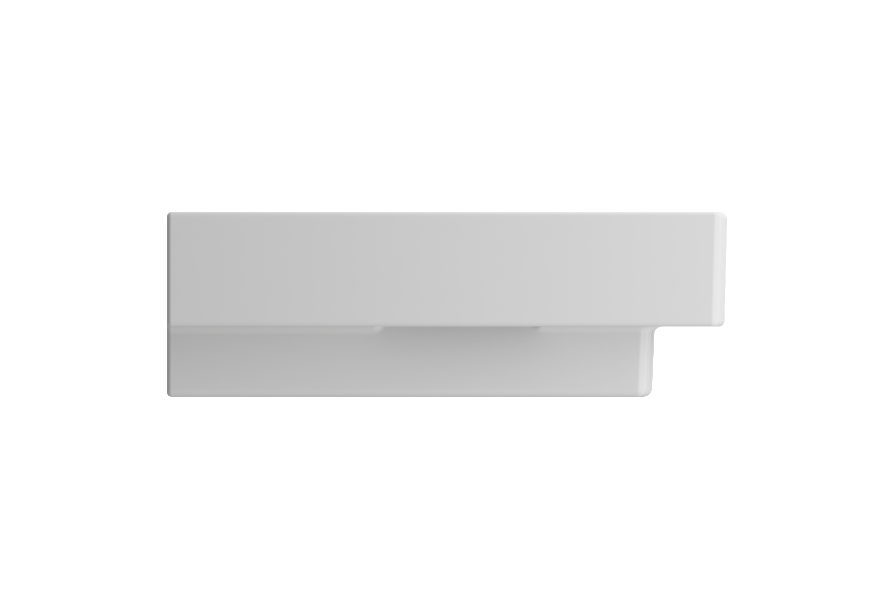 Alternate Image for BOCCHI Scala 40" Rectangle Wallmount Fireclay Bathroom Sink, Matte White, 3 Faucet Hole, 1079-002-0127