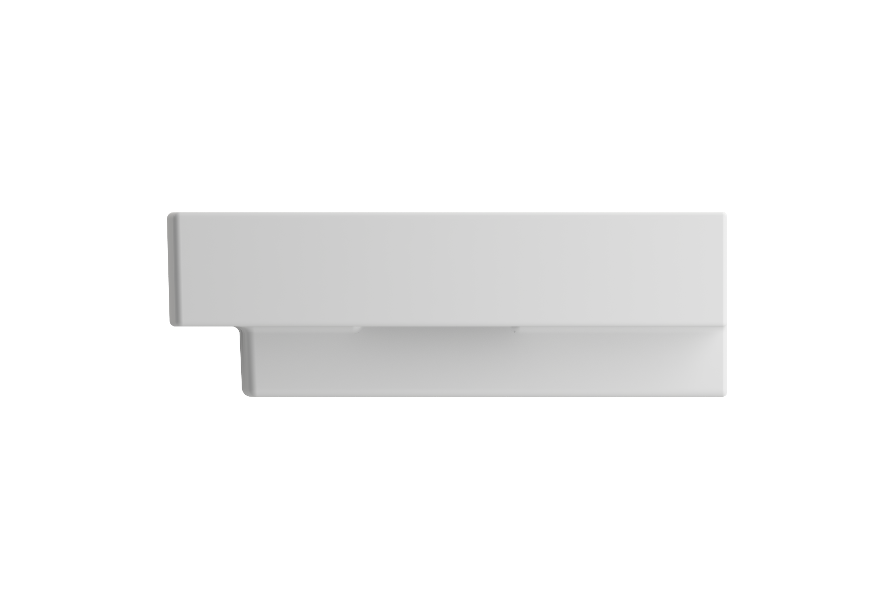 Alternate Image for BOCCHI Scala 40" Rectangle Wallmount Fireclay Bathroom Sink, Matte White, 3 Faucet Hole, 1079-002-0127