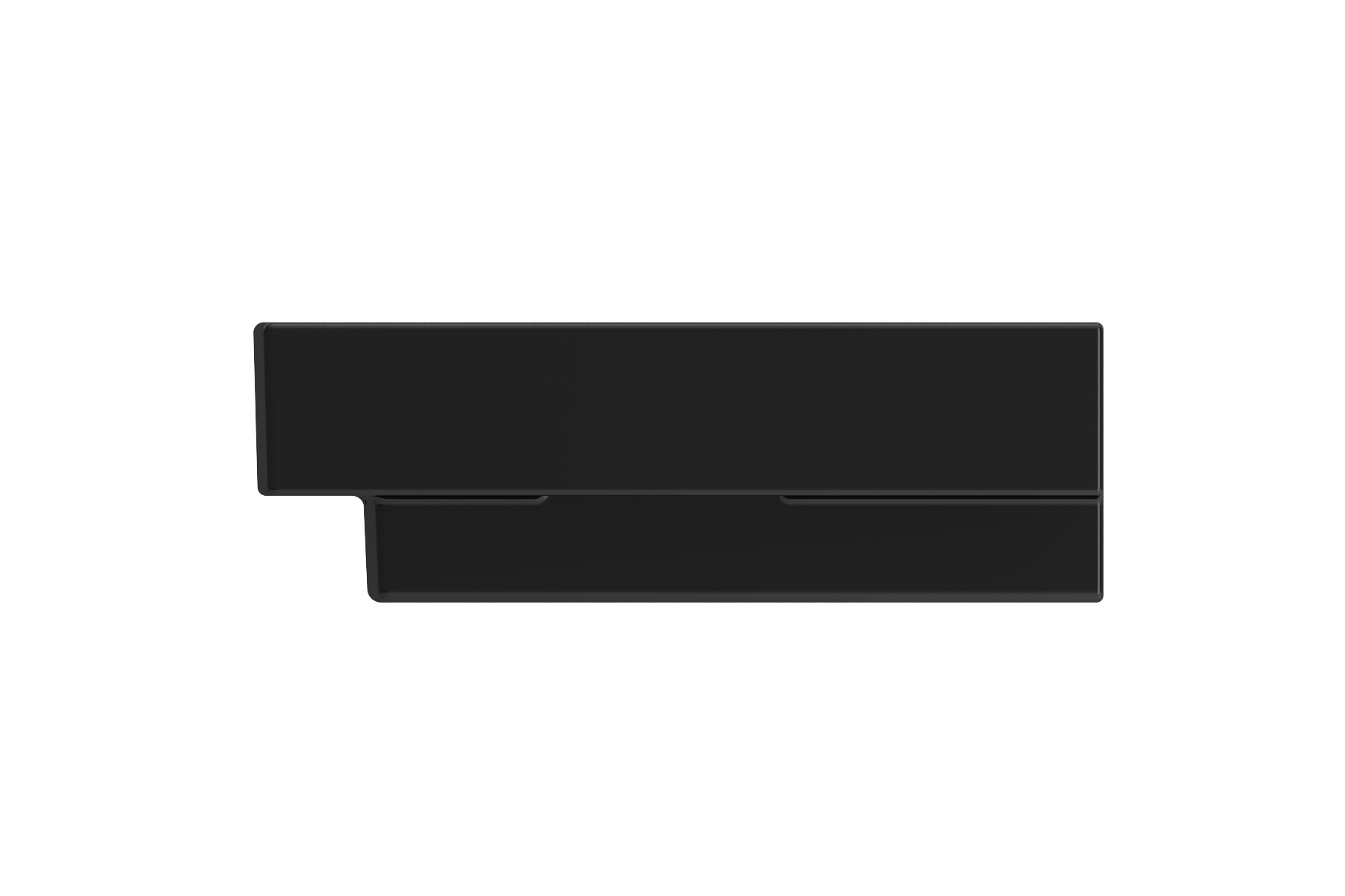 Alternate Image for BOCCHI Scala 40" Rectangle Wallmount Fireclay Bathroom Sink, Black, Single Faucet Hole, 1079-005-0126